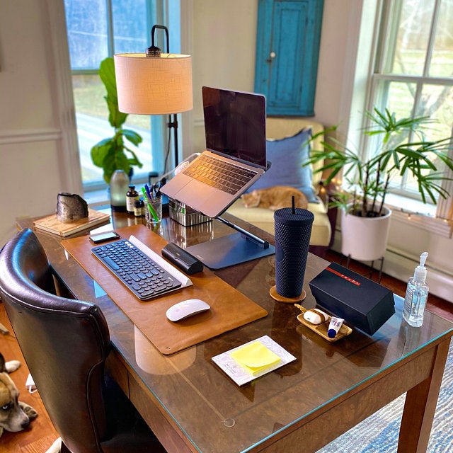 Customer Review. Desk Pad Desk Setup by Capra Leather