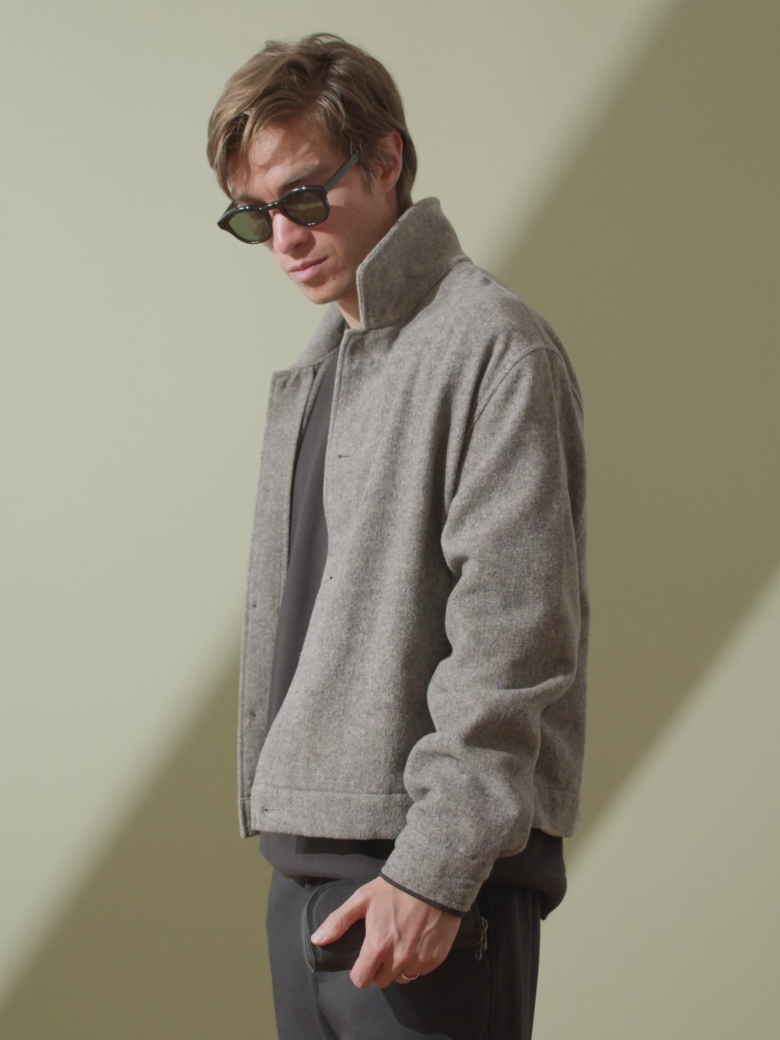 Handcrafted double leather glasses case by Capra Leather; a premium, zippered travel gift for men.