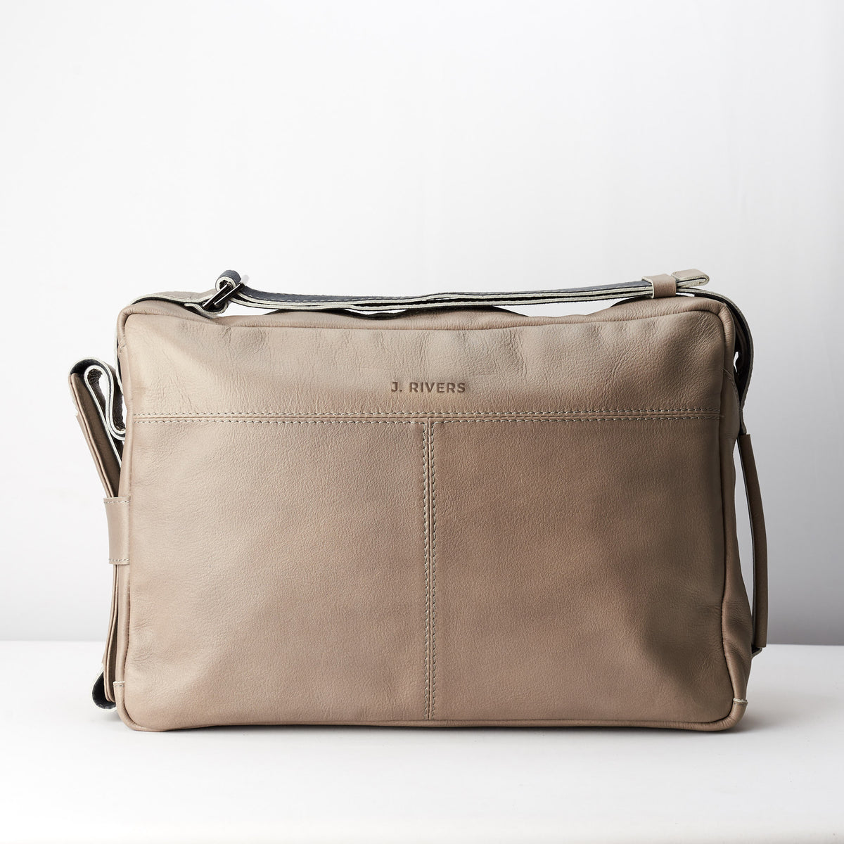 Custom engraving. Grey handmade leather messenger bag for Men by Capra Leather. Macbook Pro 13 inch 15 inch leather bag. Unique mens bag 