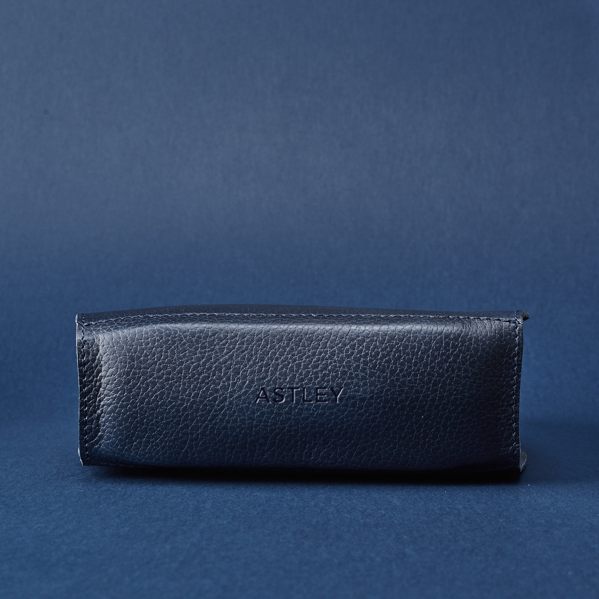 Custom engraving. AirPods Max Case Shield Navy by Capra Leather