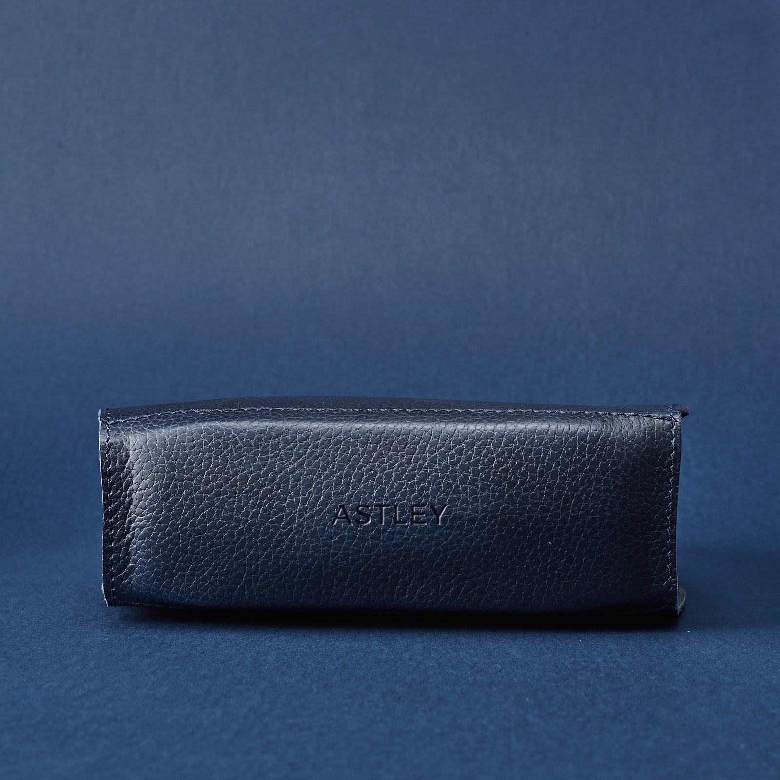 Custom engraving. AirPods Max Case Shield Navy by Capra Leather