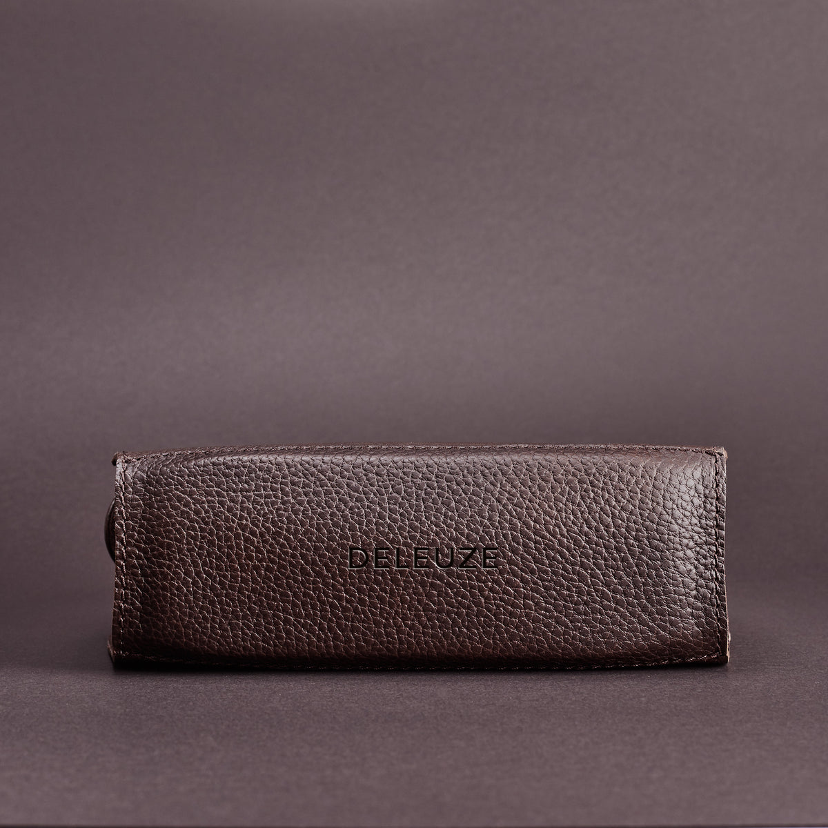 Custom engraving. AirPods Max Case Shield dark Brown by Capra Leather