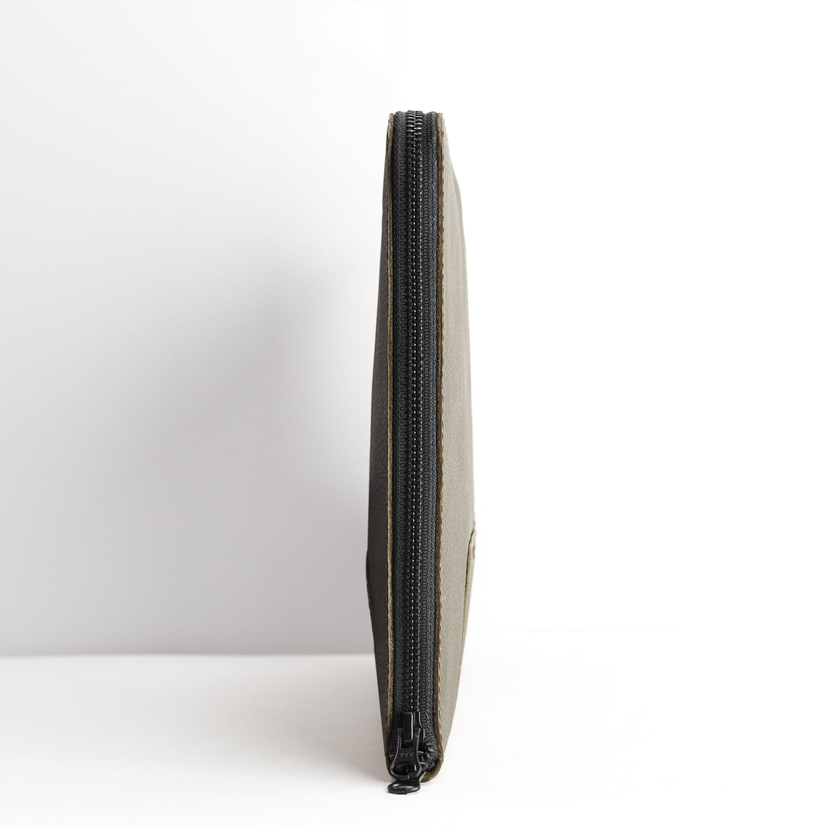 Super slim profile. Green Leather Laptop Portfolio Case. Laptops & devices Bag.