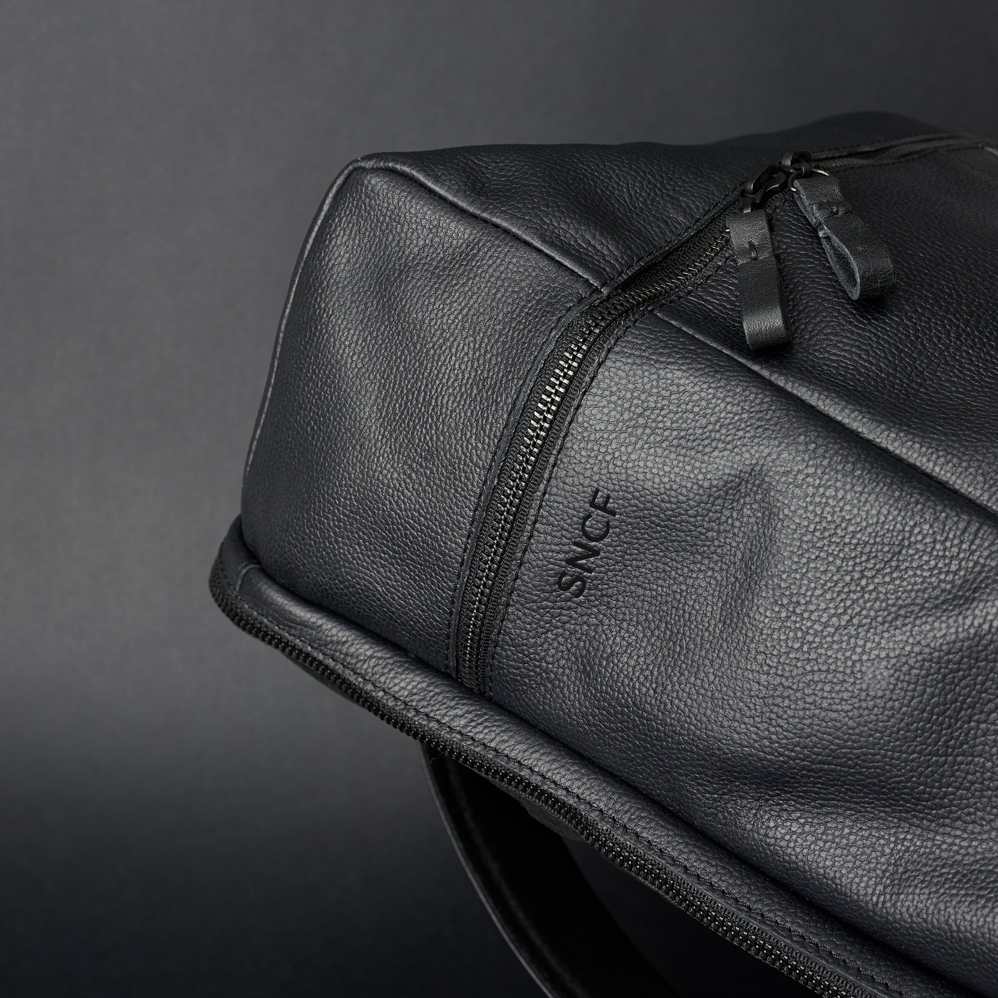 rucksack black by capra leather