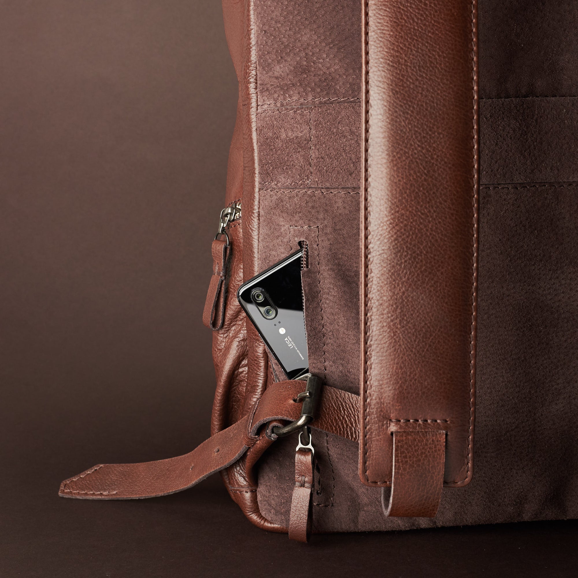 professional backpacks brown by capra leather