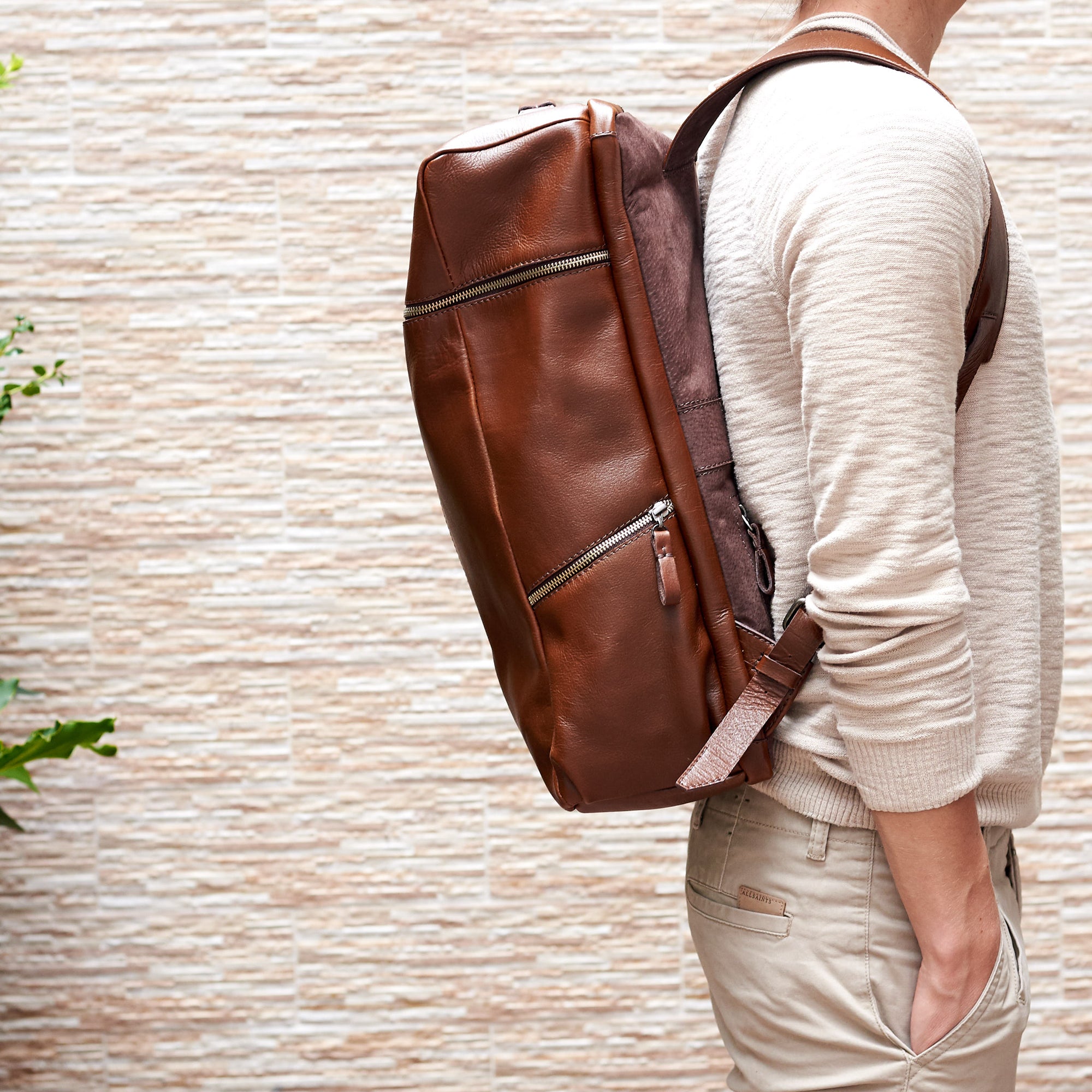 stylish backpacks for men brown by capra leather