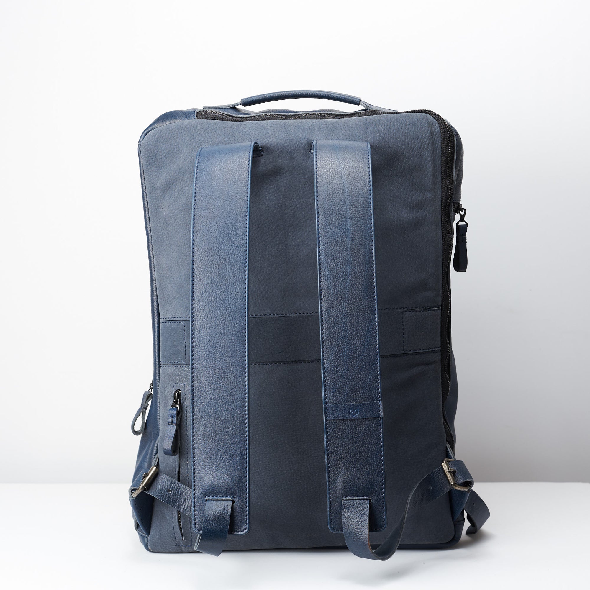 best travel backpack for men navy by capra leather