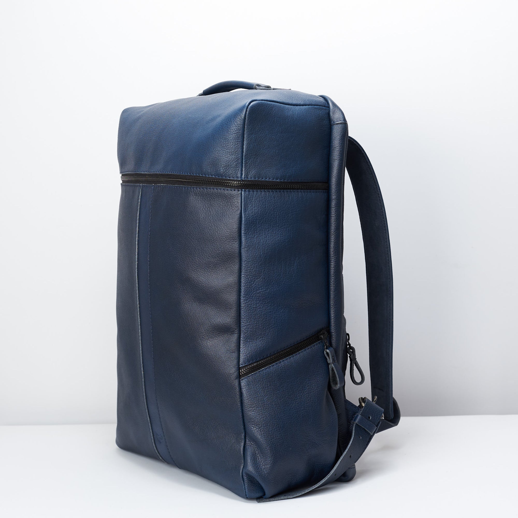 minimalist backpack navy by capra leather