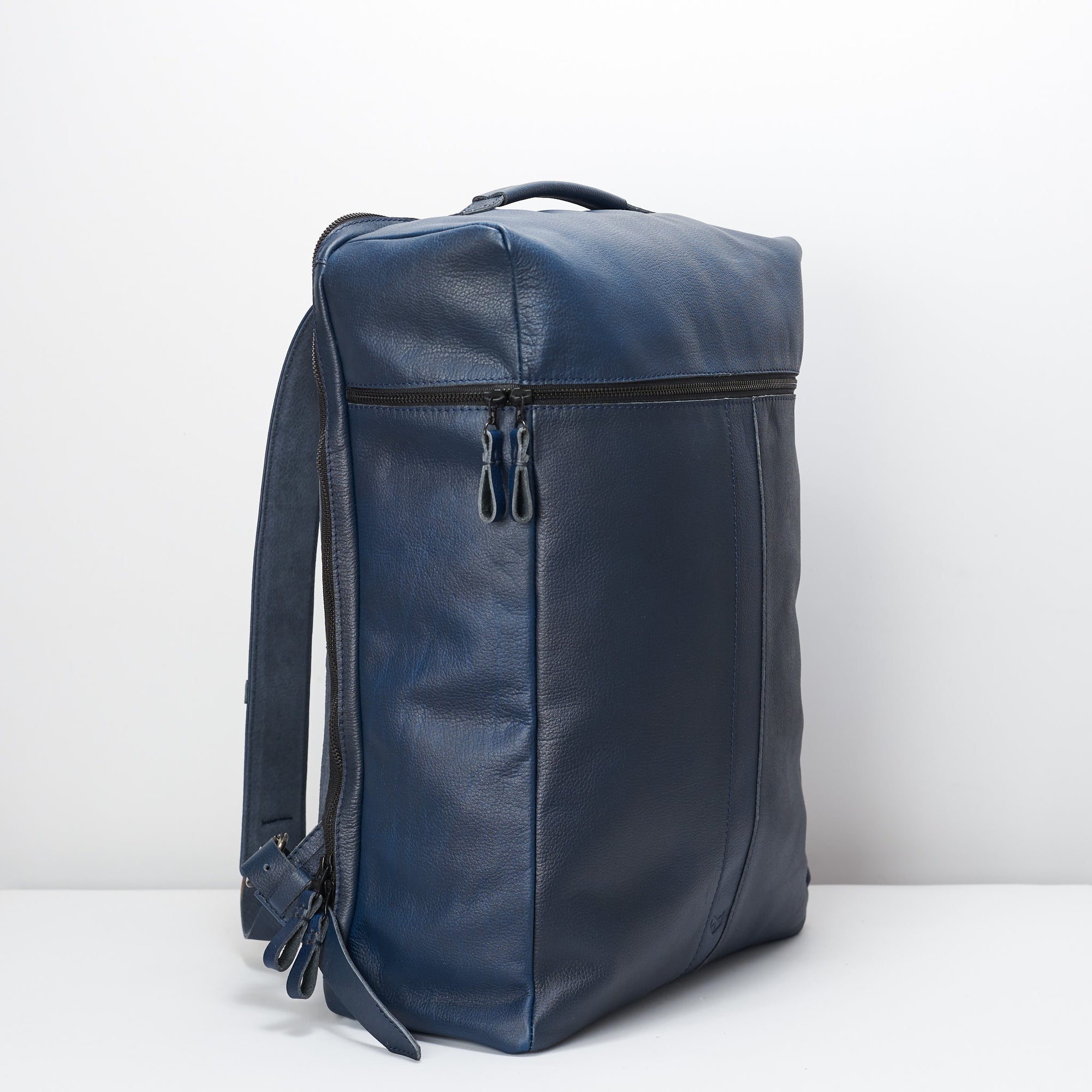 rucksack backpack navy by capra leather 