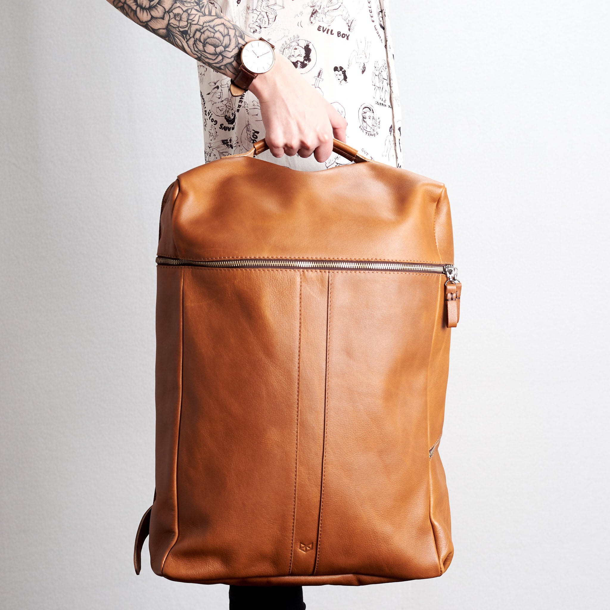 Tamarao Backpack Rucksack · Brown by Capra Leather