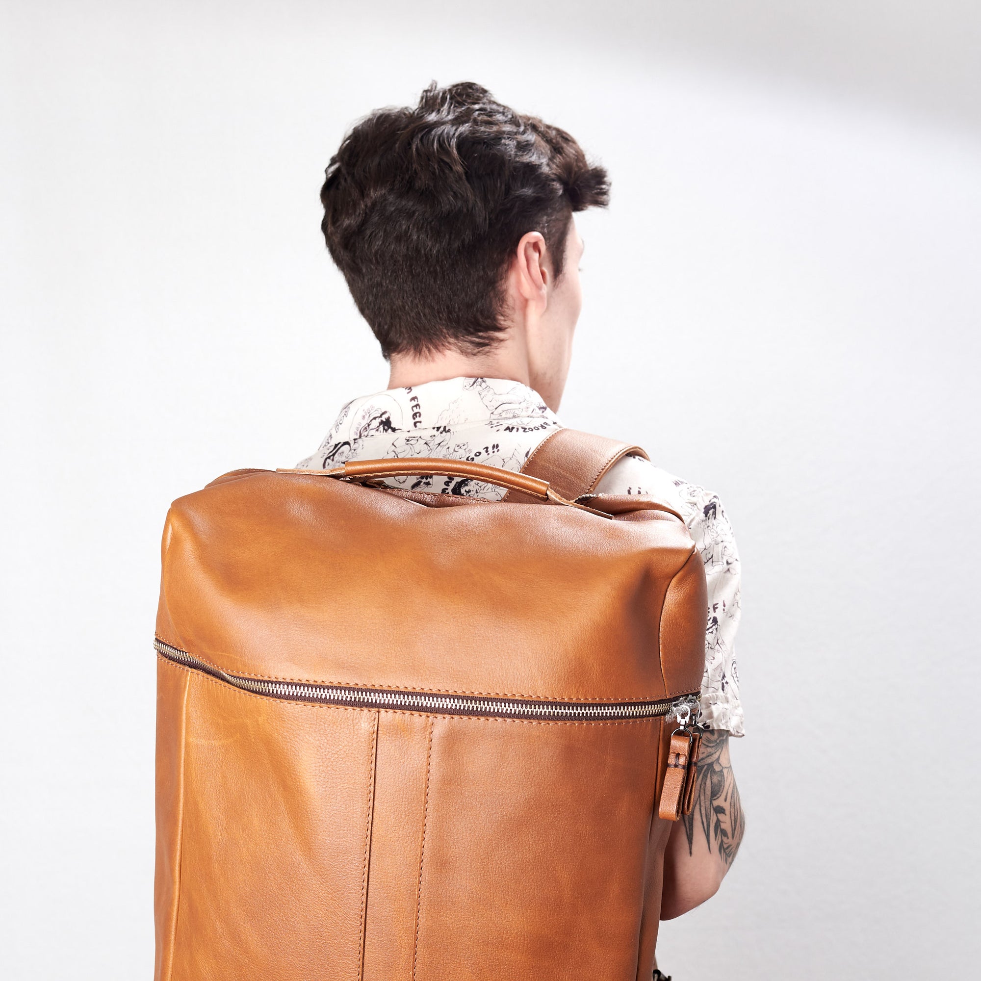 leather backpacks for men tan by capra