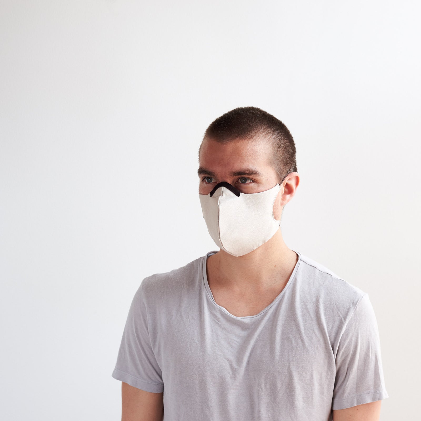 Side view. Reusable Adult & Kid Face Mask by Capra Leather