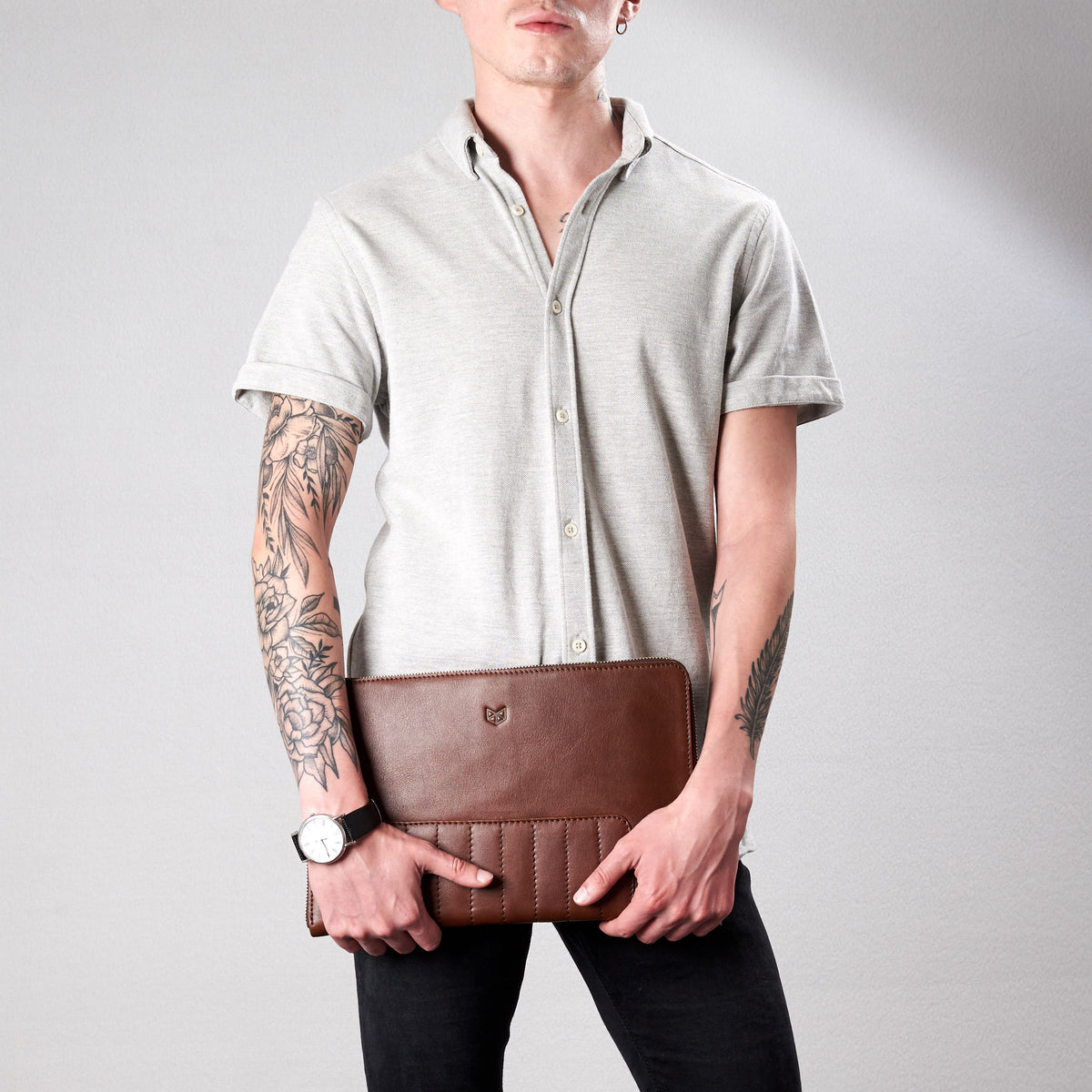 Style Biker portfolio brown by Capra Leather.