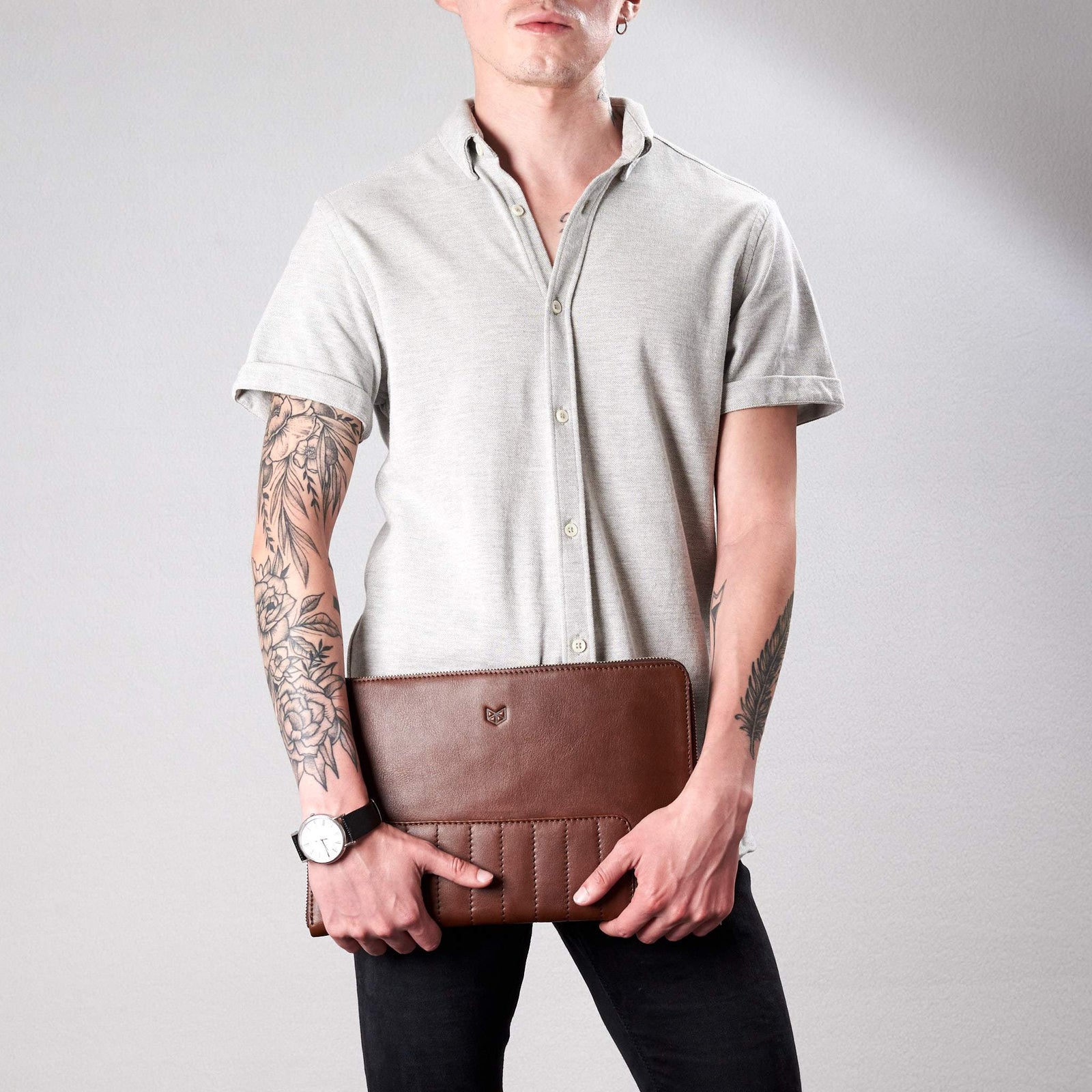Style Biker portfolio brown by Capra Leather.