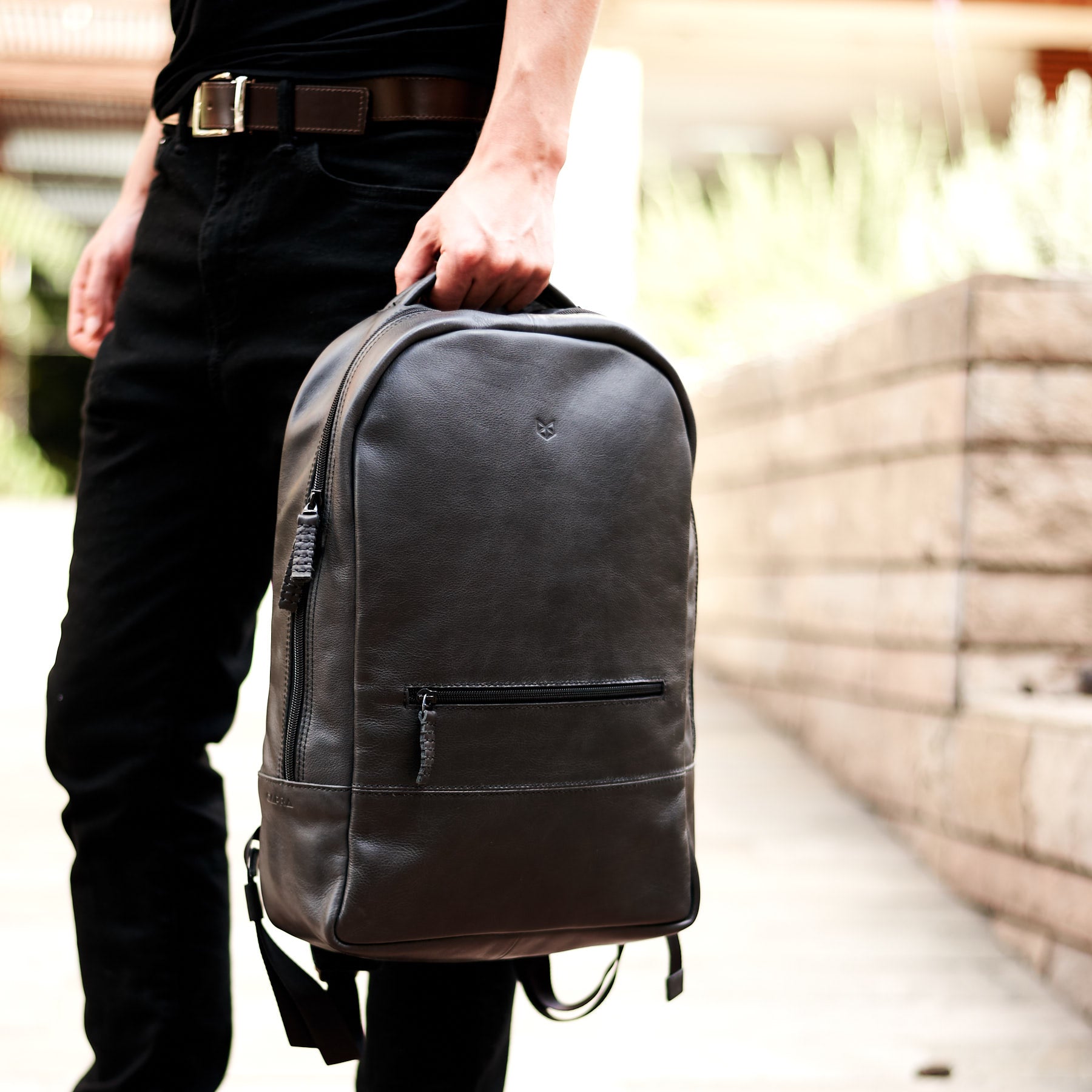 best college backpacks black by capra leather