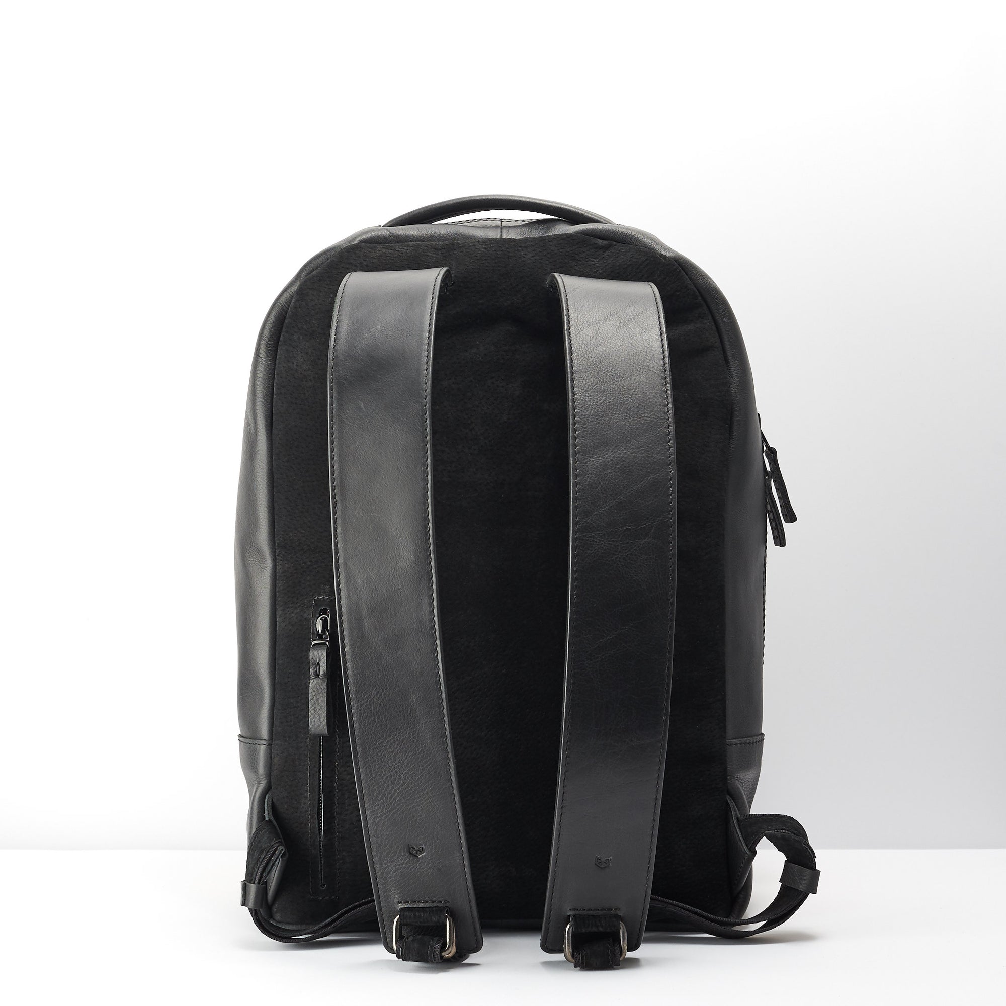 leather backpack black by capra