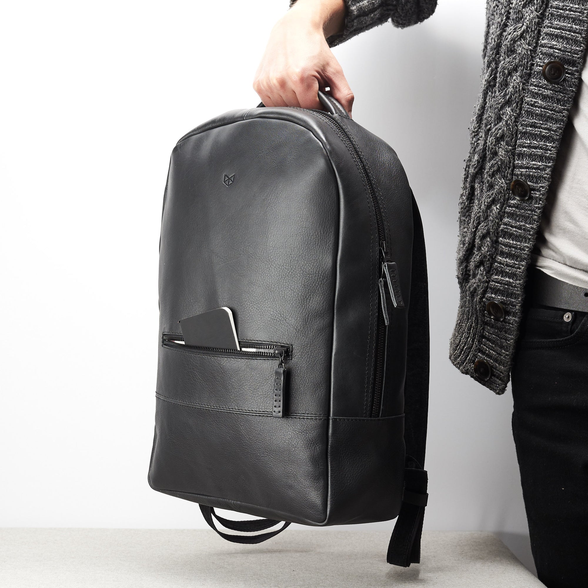 backpacks black by capra leather