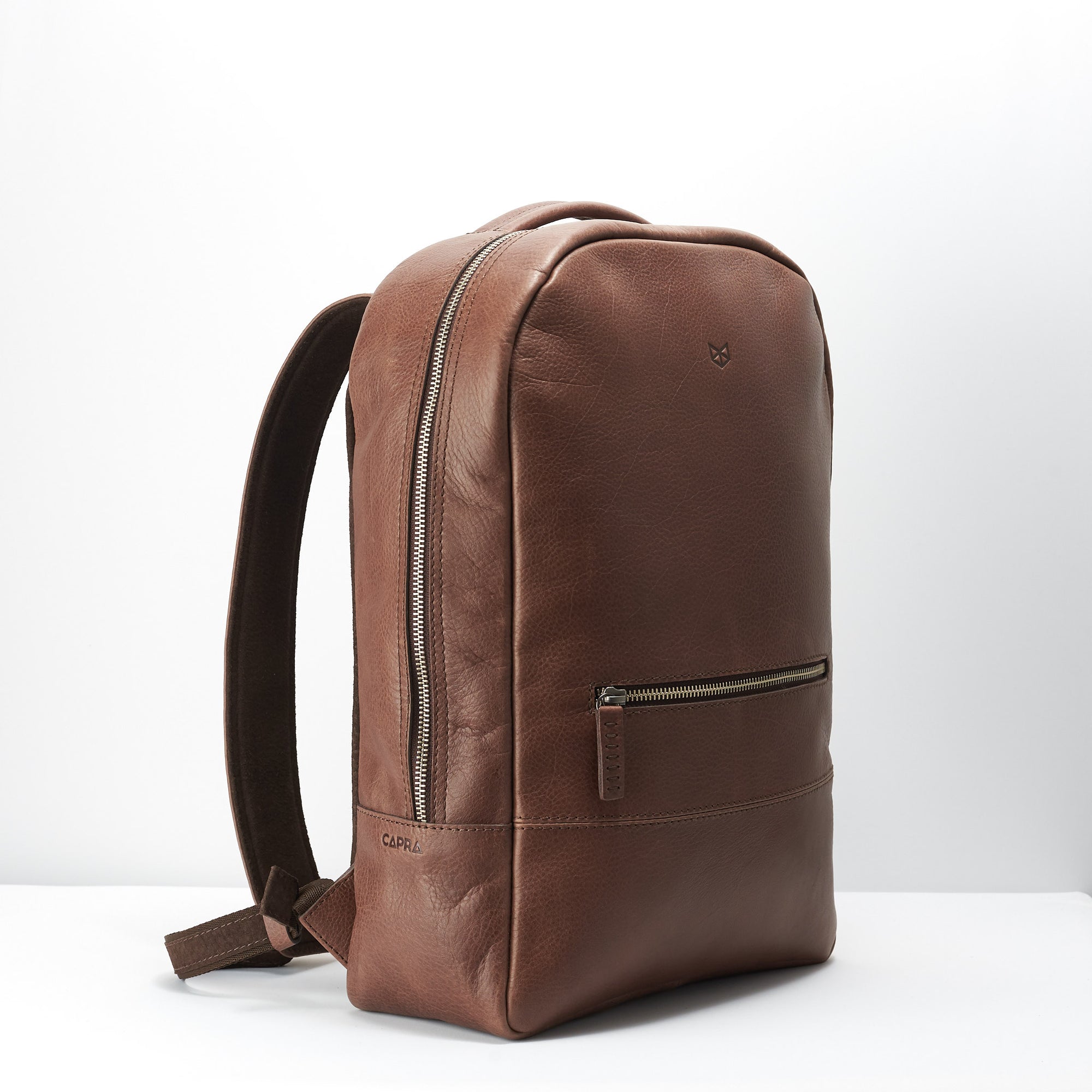 bisonte laptop backpack brown by capra leather