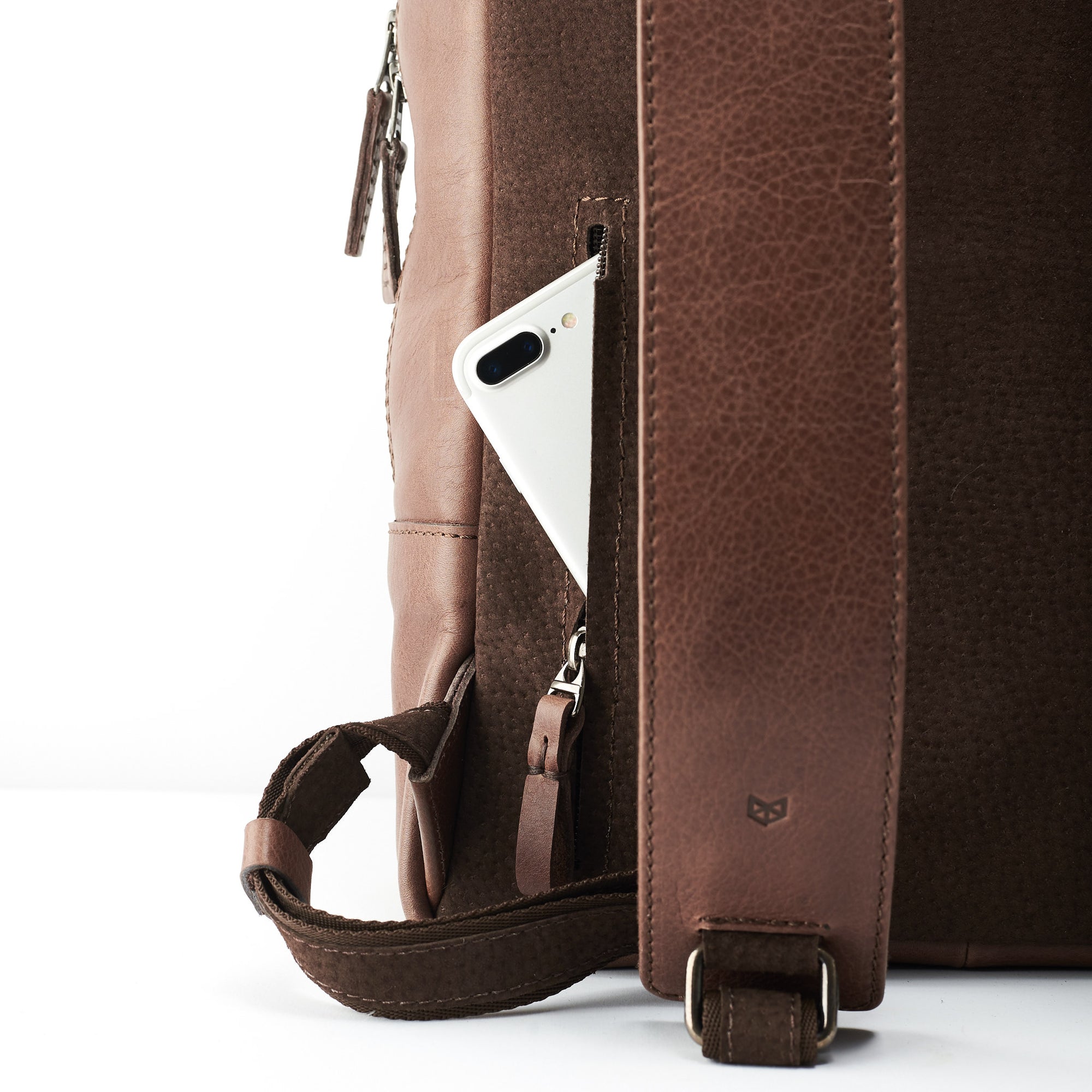 edc backpack brown by capra leather