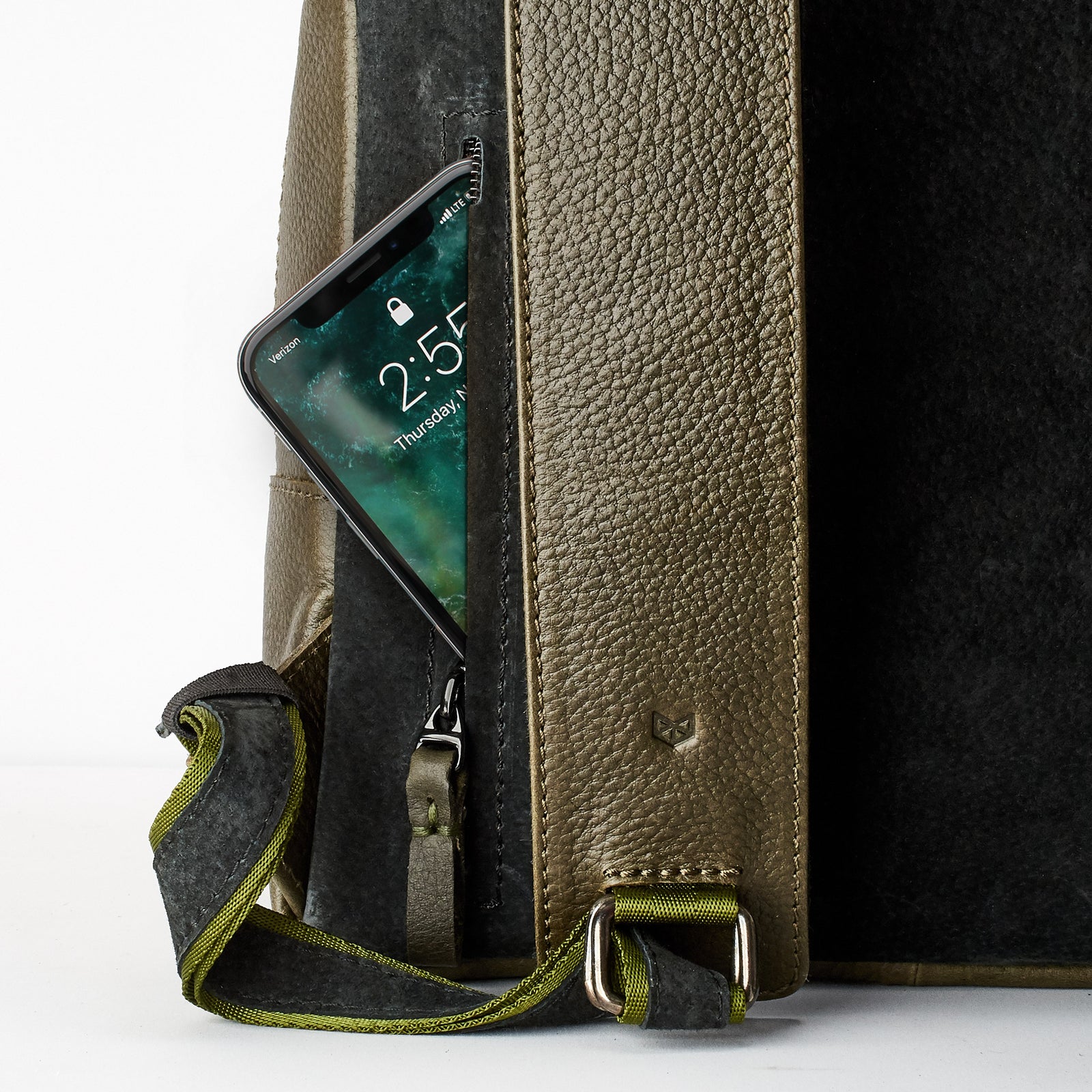 stylish backpacks green by capra leather