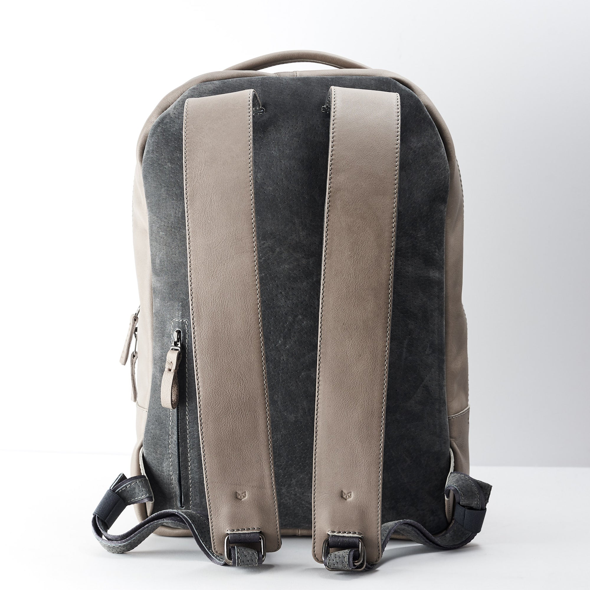 college backpacks grey by capra leather