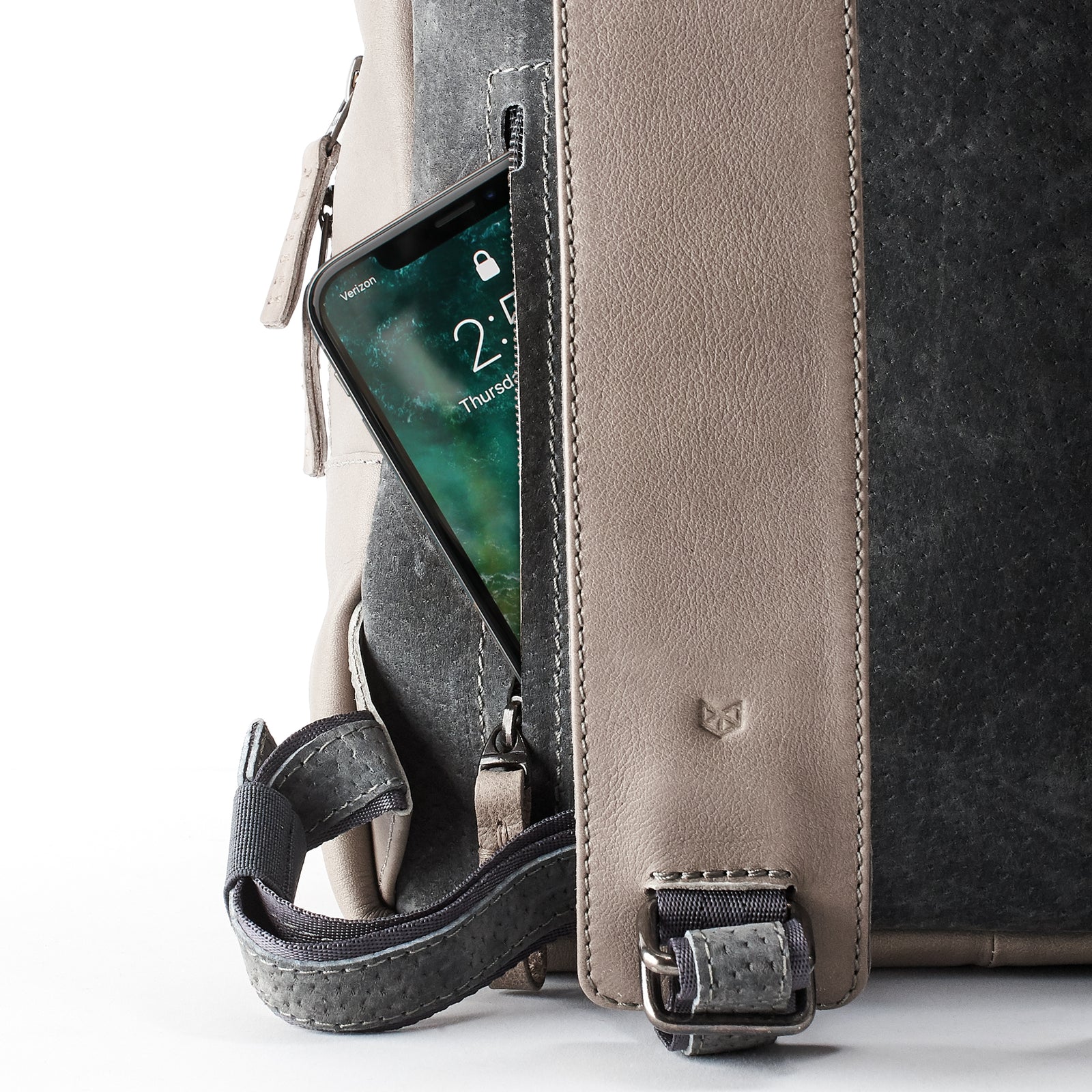 travel backpack for men grey by capra leather