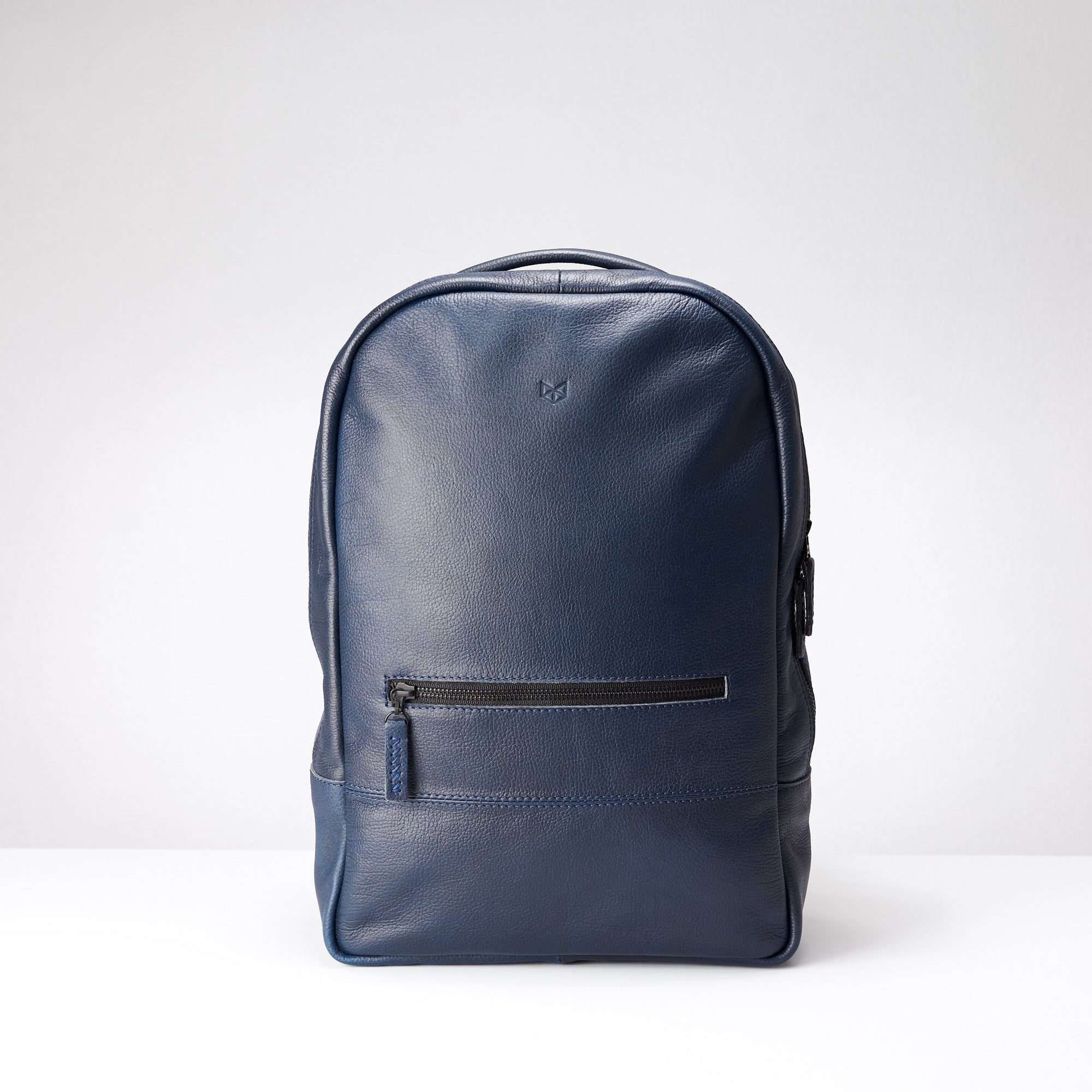 blue leather backpack men's Bisonte Laptop Backpack · Navy by Capra Leather