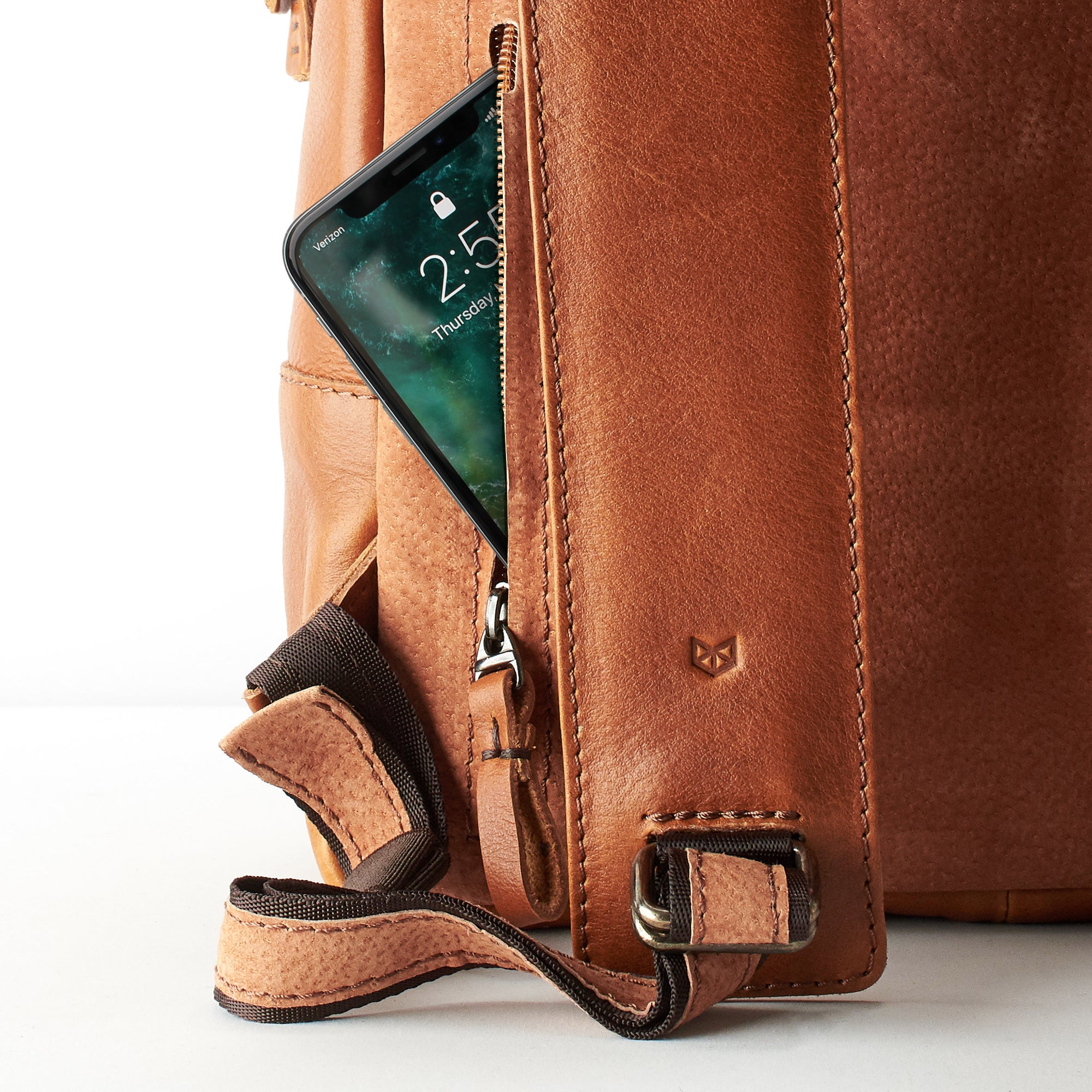men's backpacks tan by capra leather