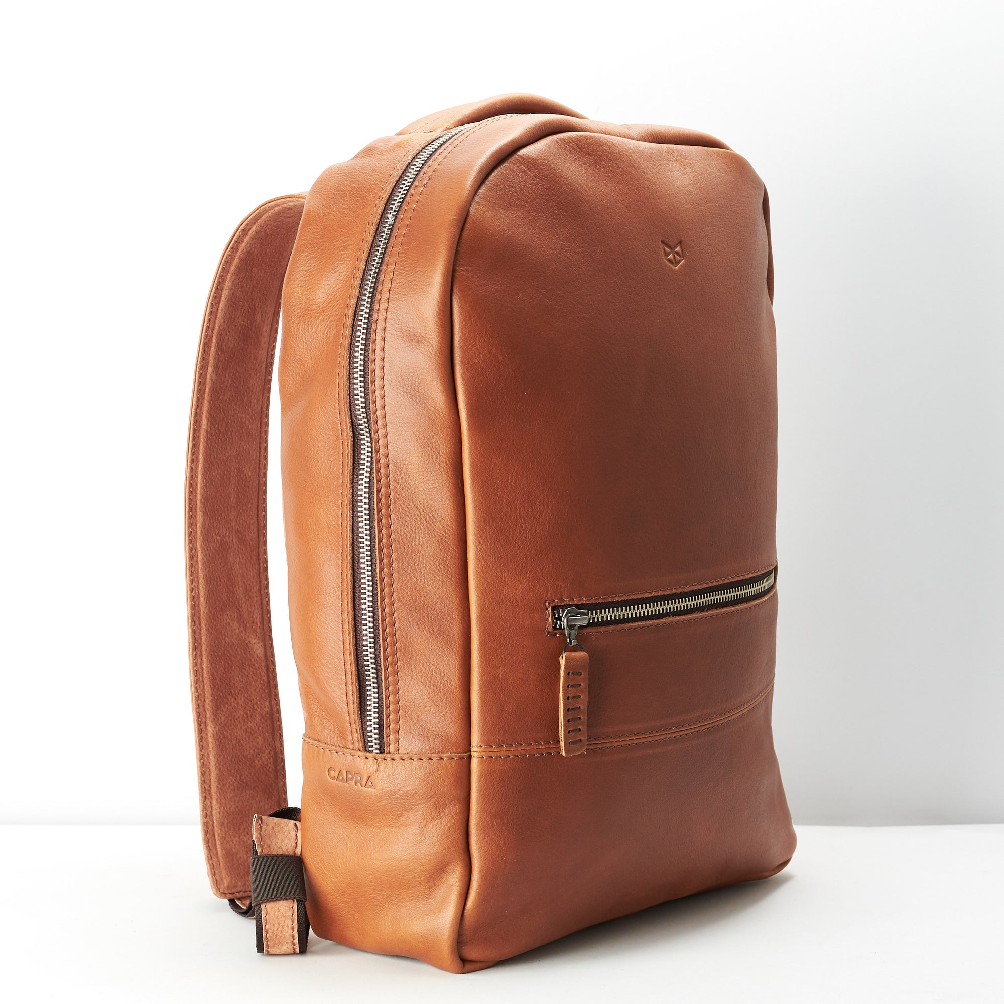 bisonte laptop backpack tan by capra leather