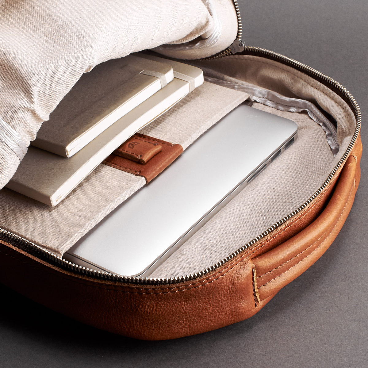 computer backpack tan by capra leather