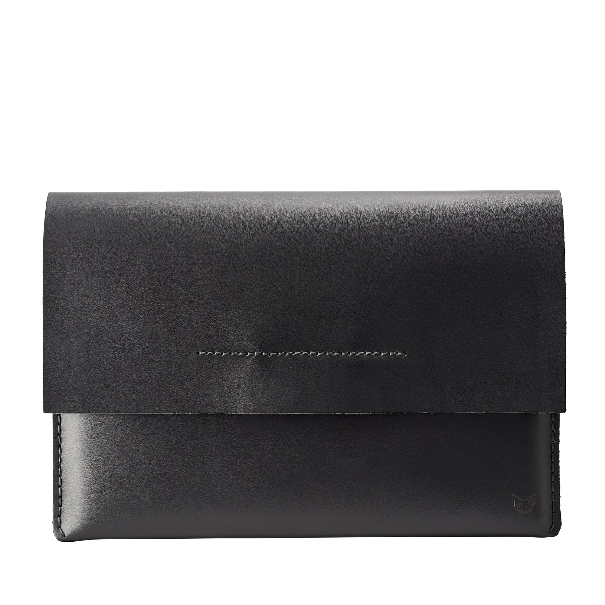 Closed. iPad Sleeve. Leather Case Black for iPad by Capra Leather
