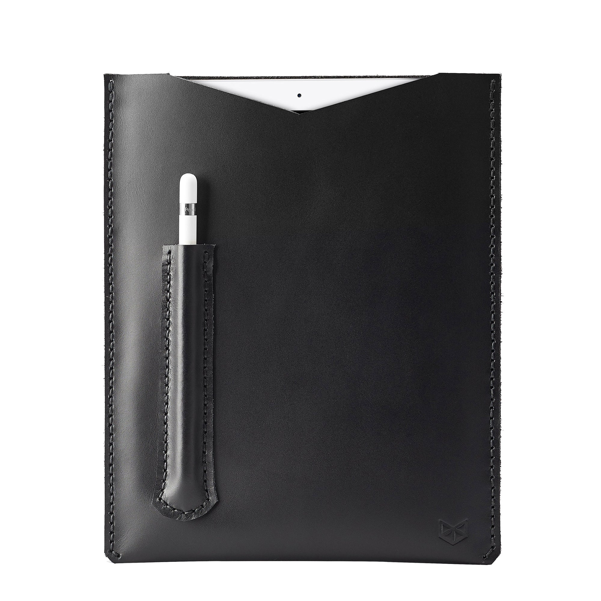 Capra Leather iPad pro leather sleeve. Black leather sleeve for iPad pro 10.5 inch 12.9 inch. Mens gifts