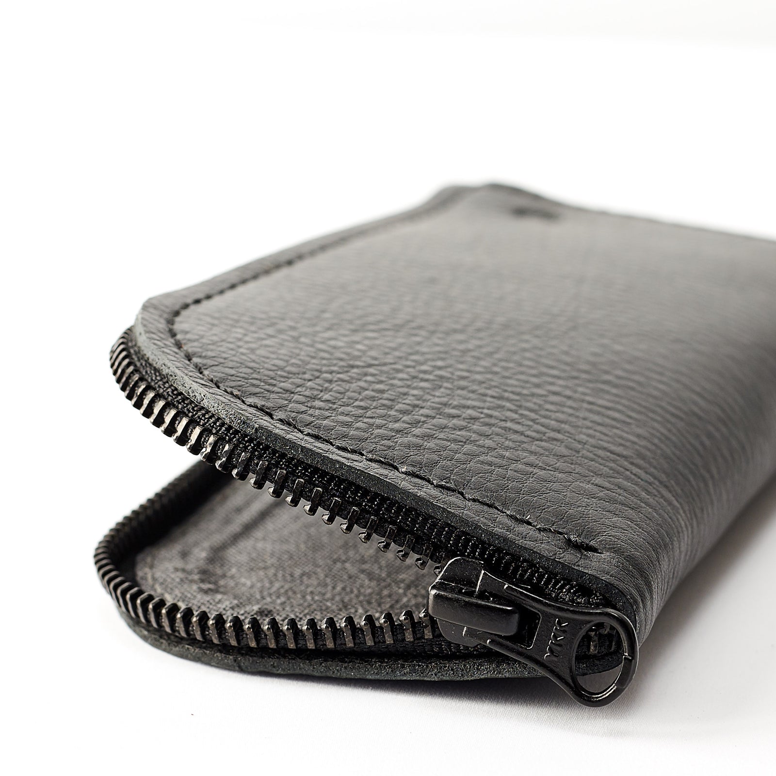 Linen interior detail. Gifts for men. Black leather Glasses case, sunglasses case, hand stitched leather sleeve for reading glasses