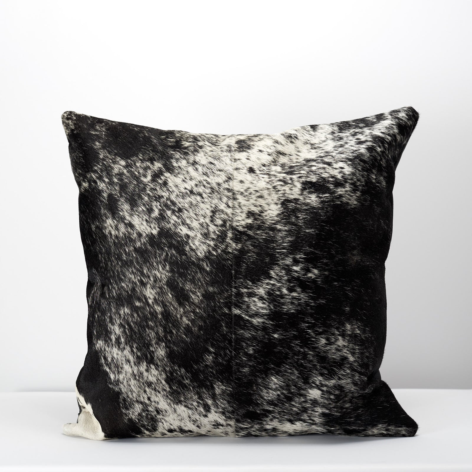 Black Dual Leather Cowhide Cushion. Couch decoration, lounge, bench, sofa cushion covers, custom size, pillow. 