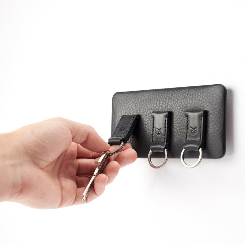 Handmade Magnetic Key Holder · Black by Capra Leather