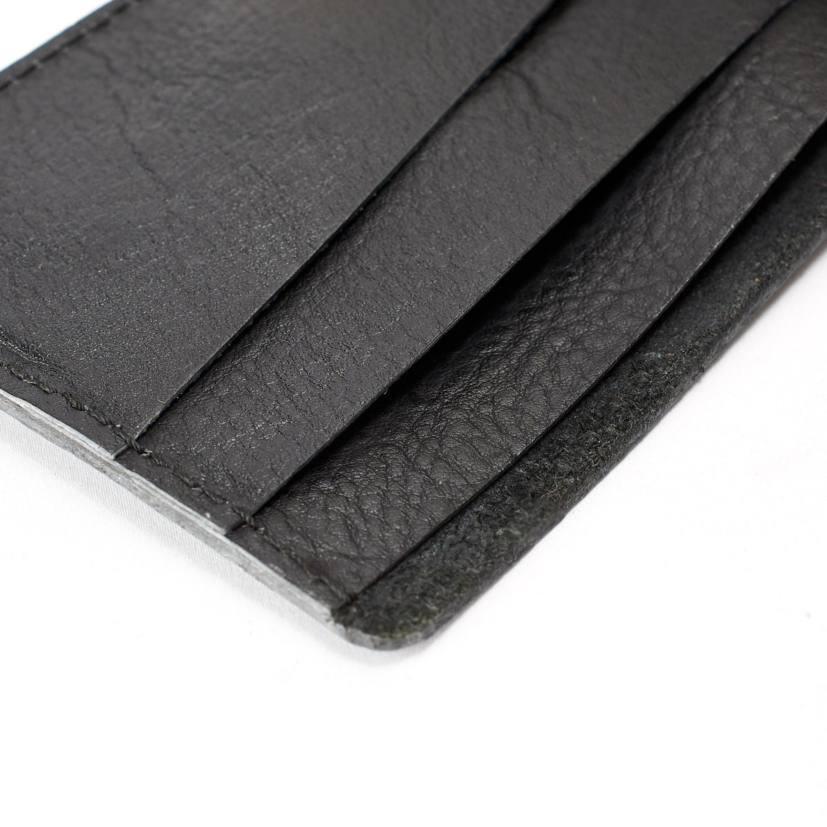 Wallet interior. gifts for men, handmade accessories, black leather slim wallet. Mens leather thin wallet 