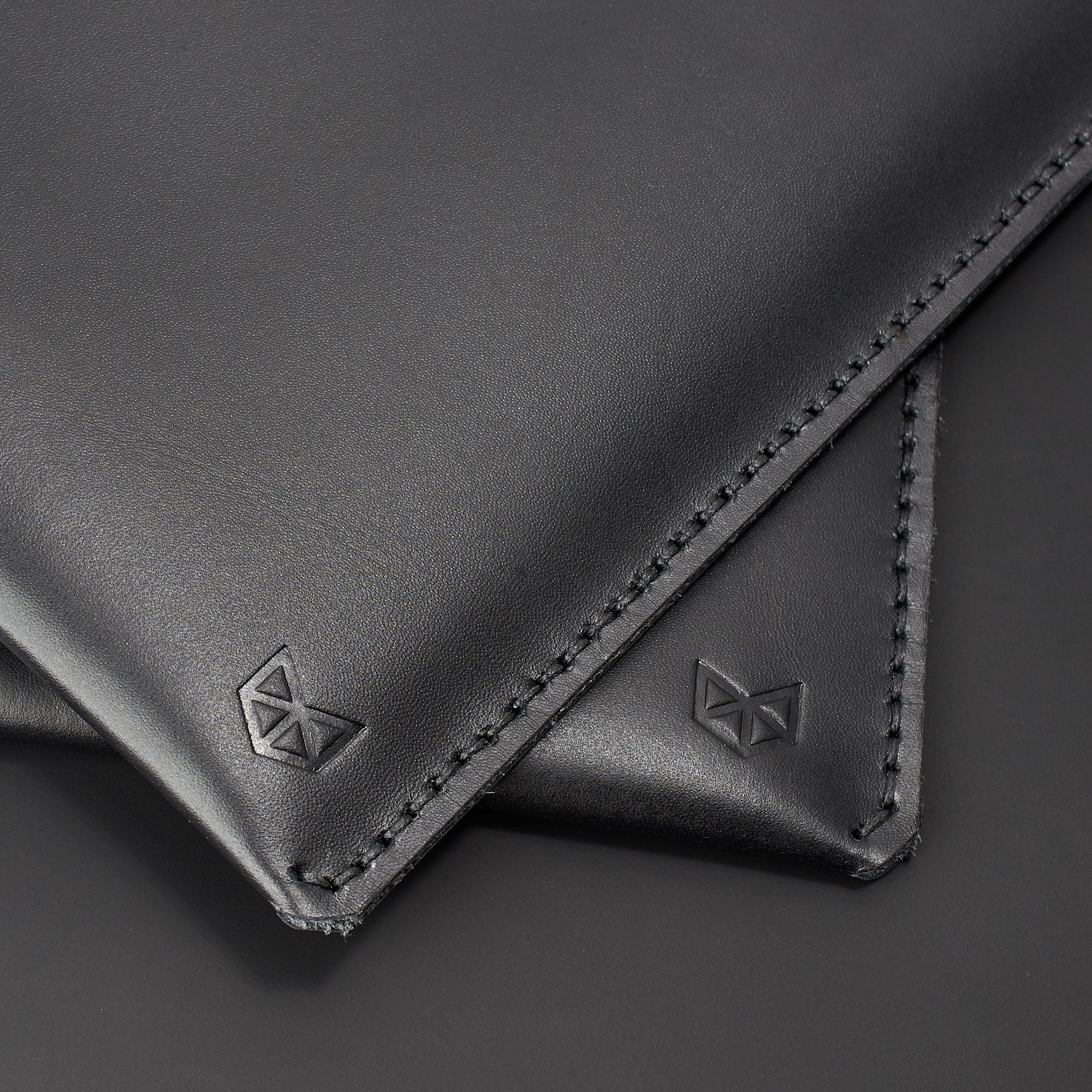 Style. Black unique leather iPad Pro case for men