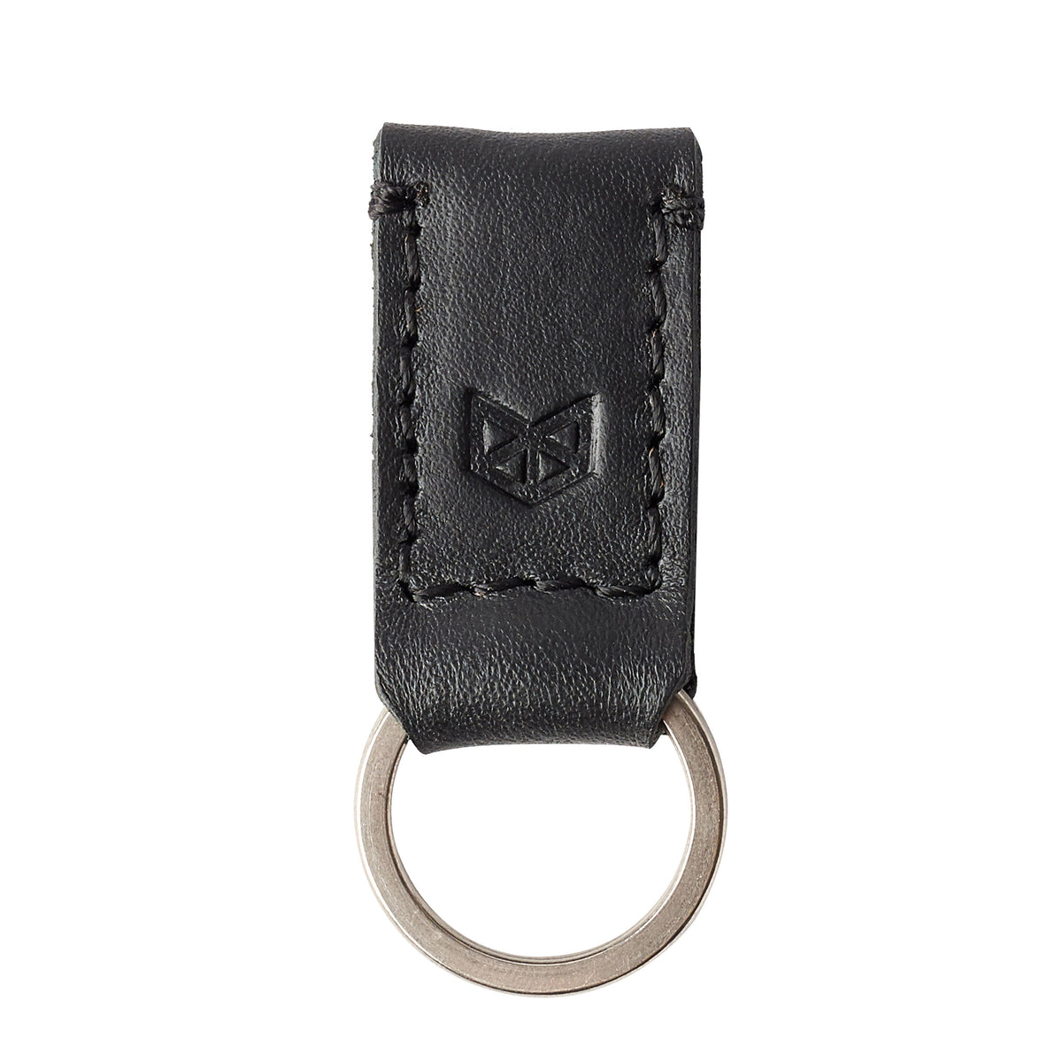 Black leather keychain, magnetic key fob for mens gifts