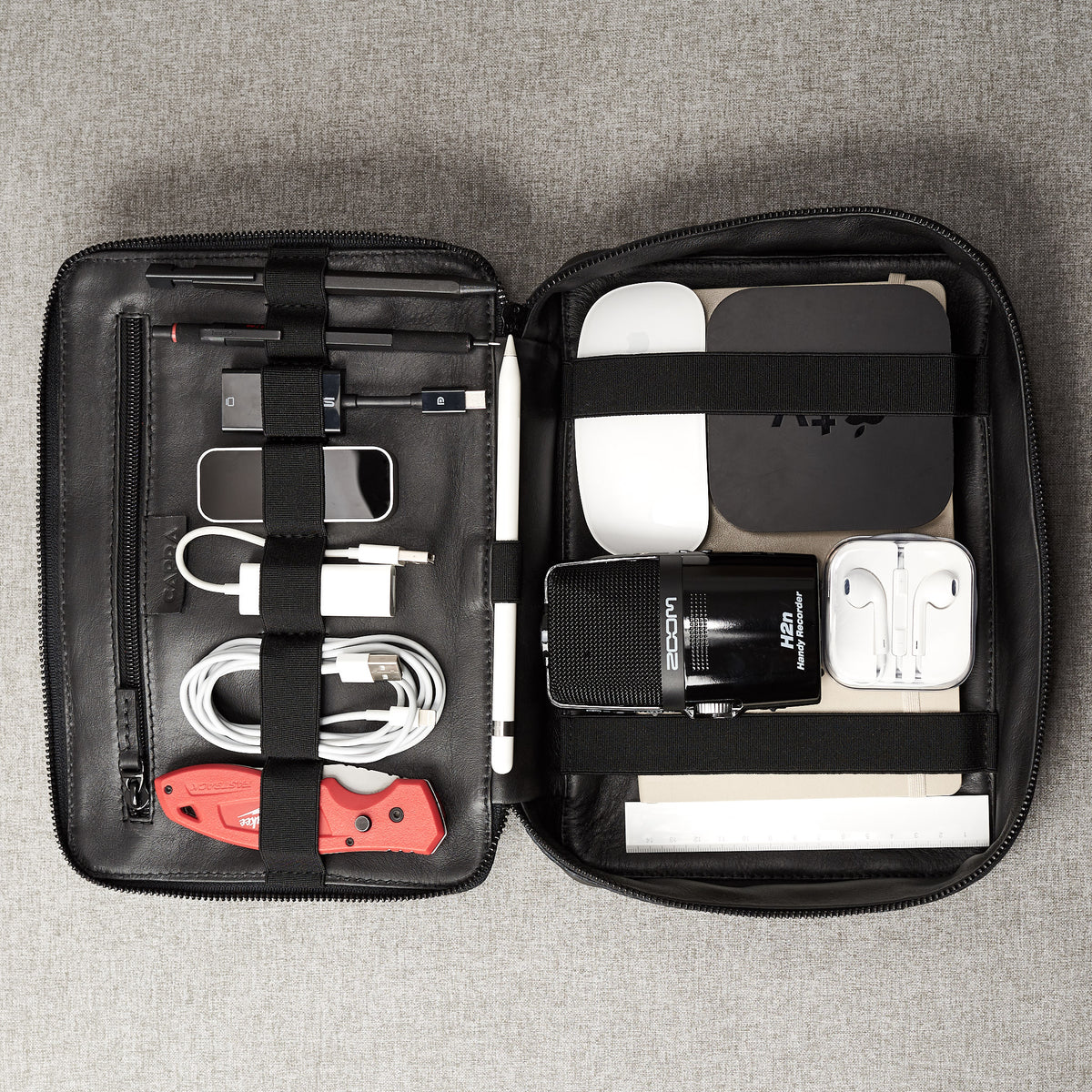 Gadget Travel Bag Electronics Organizer by Capra Leather. Gifts for Men
