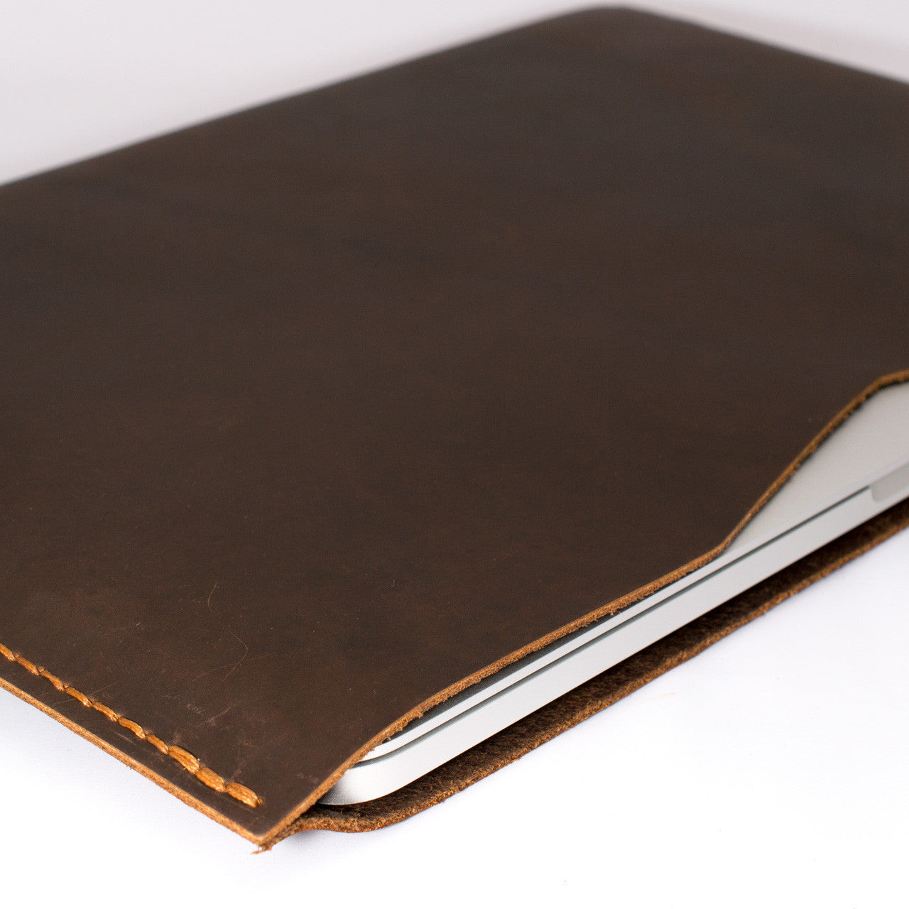 BASIC // MARRON: Leather Dell XPS laptop Sleeve Case by Capra Leather
