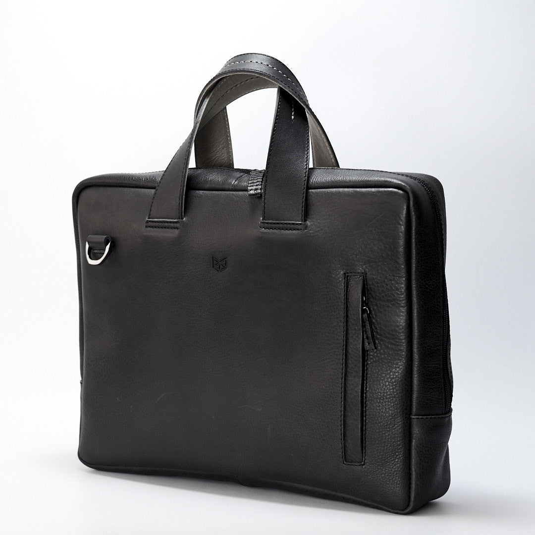 Handmade leather briefcase for men. Minimalist office bag for men. Custom mens gifts 