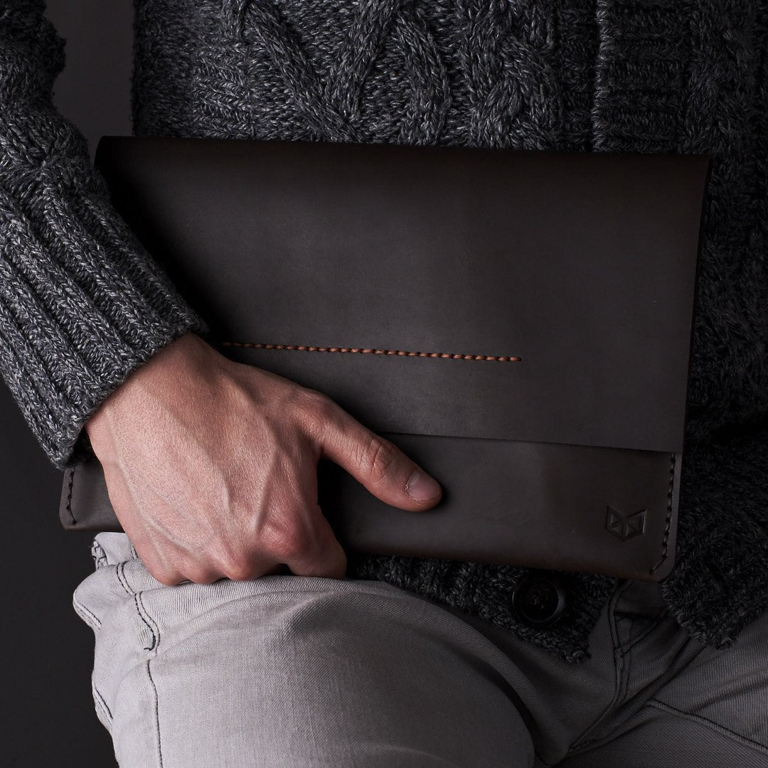 Style Holding Case. iPad Sleeve. Leather Case Brown for iPad by Capra Leather
