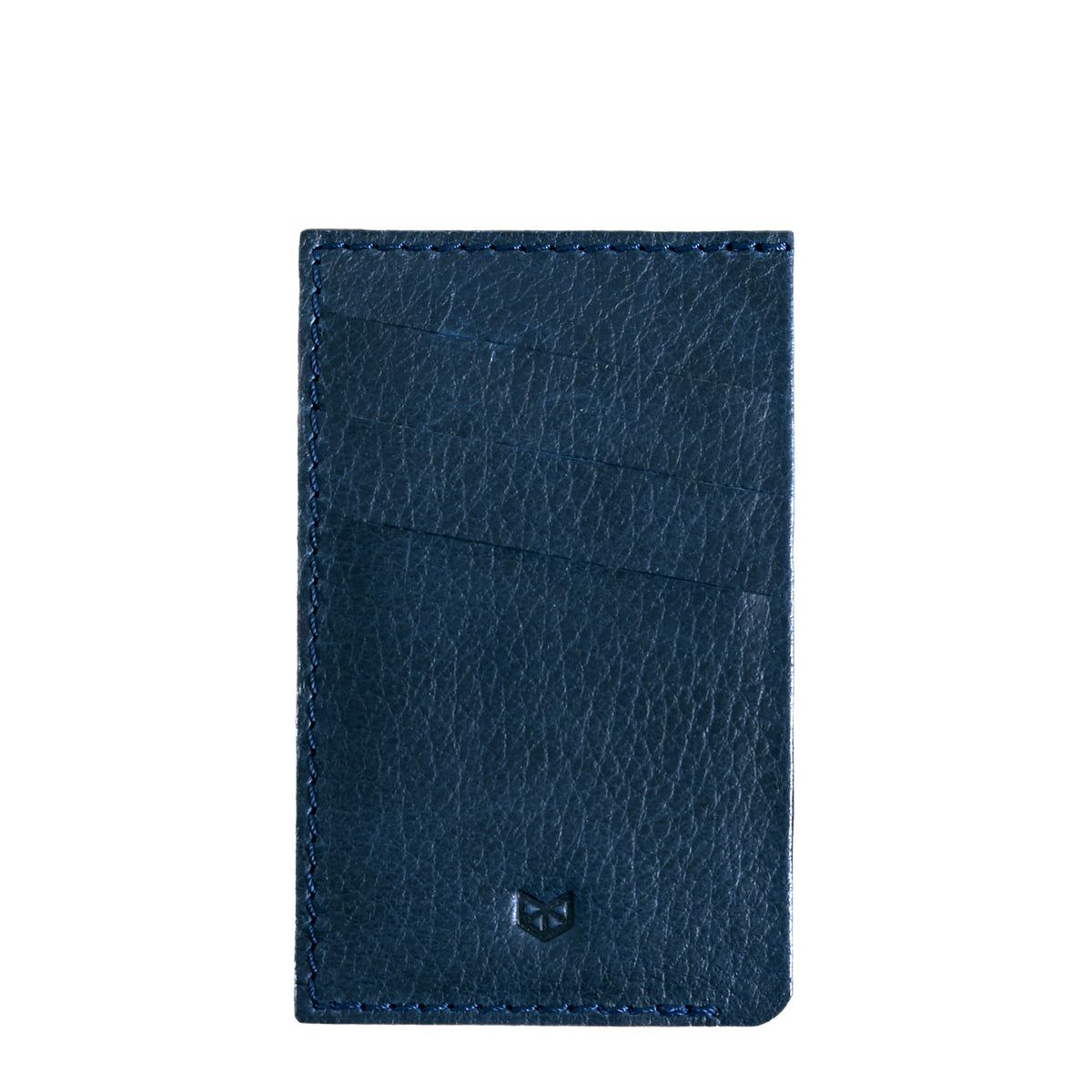 Front Cover. Card Holder Wallet Blue by Capra Leather