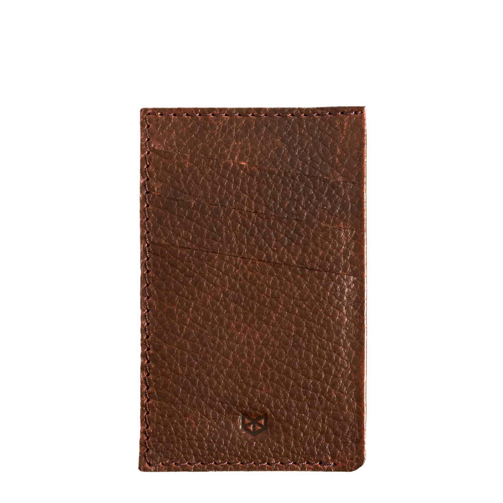 Front Cover. Card Holder Wallet Brown by Capra Leather
