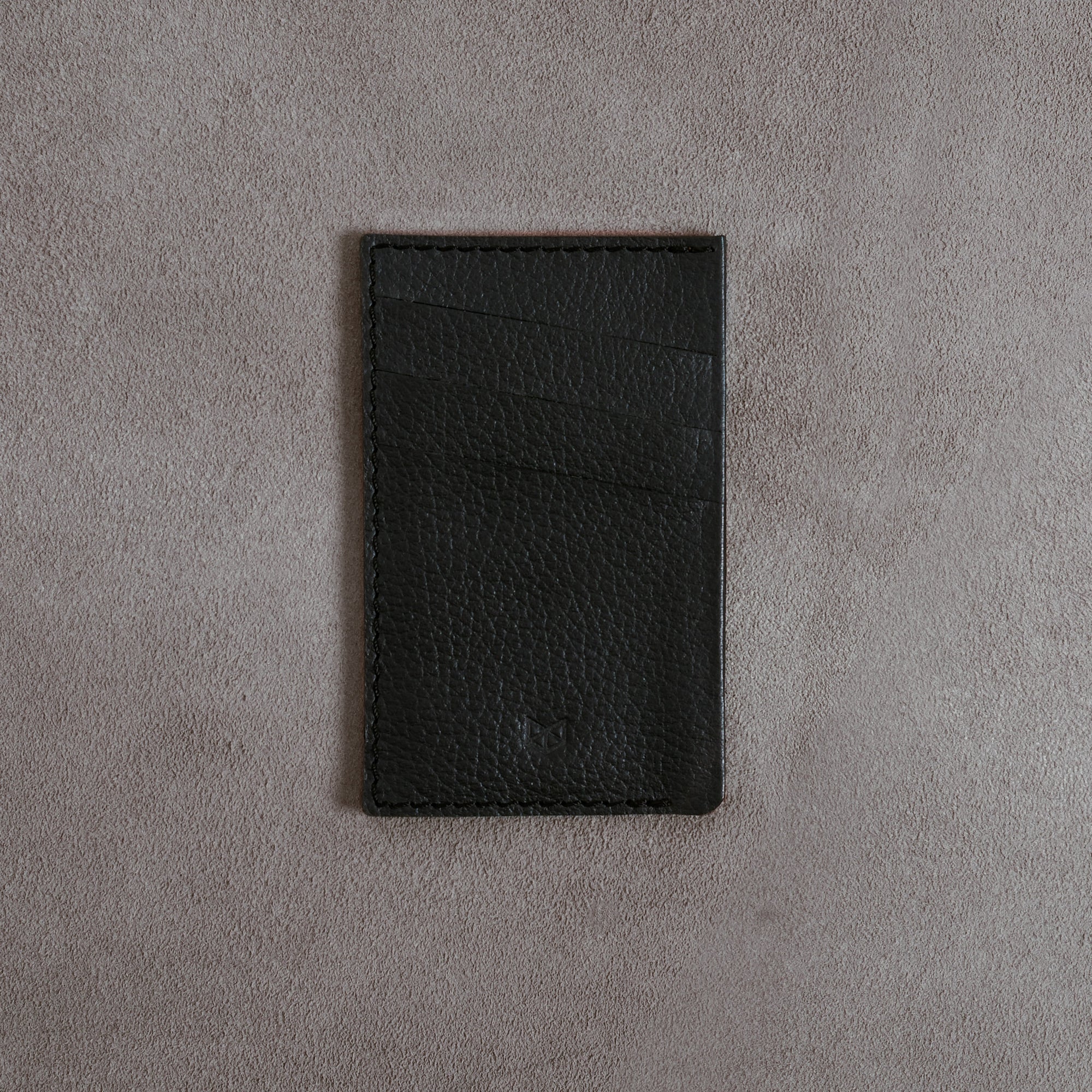 Front. Card Holder Wallet Black by Capra Leather