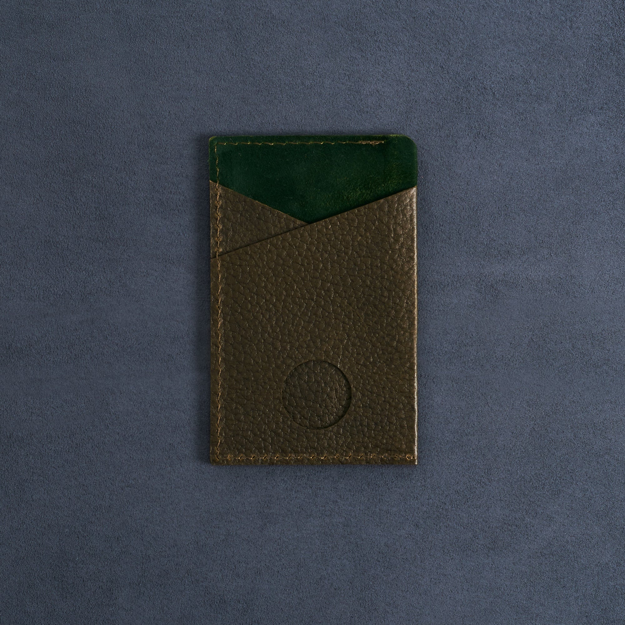 Back. Card Holder Wallet Green by Capra Leather