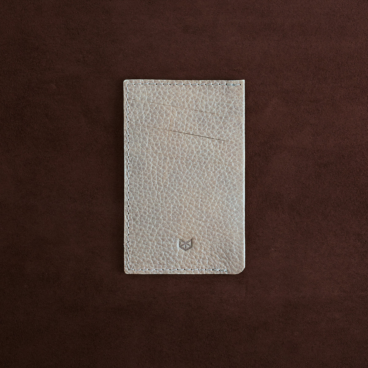 Front. Card Holder Wallet Grey by Capra Leather