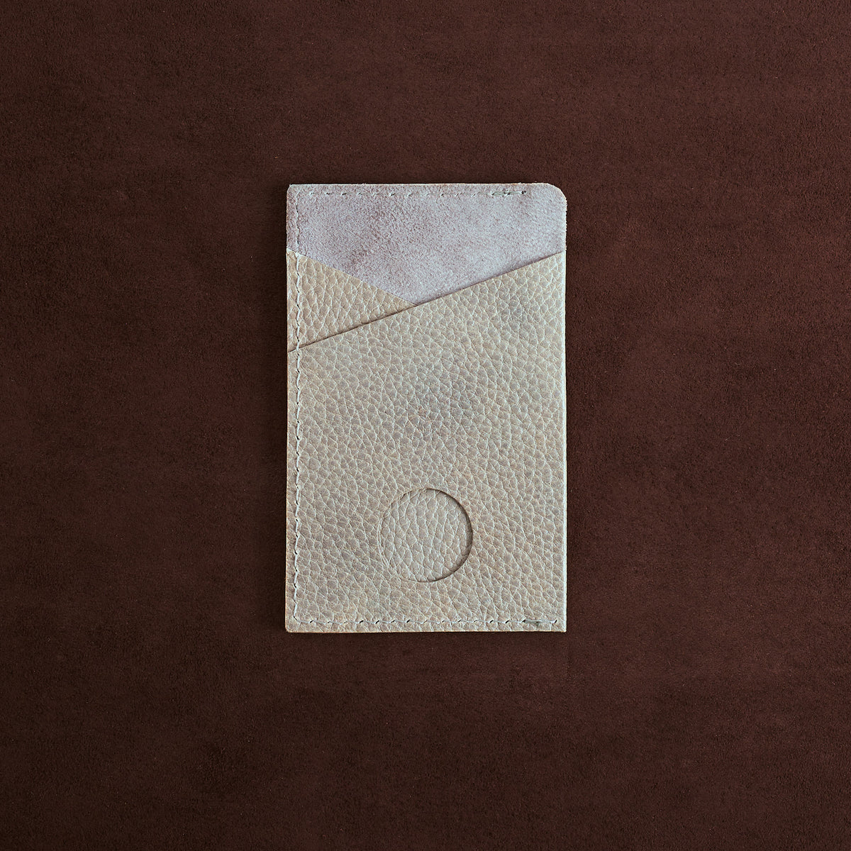 Back. Card Holder Wallet Grey by Capra Leather