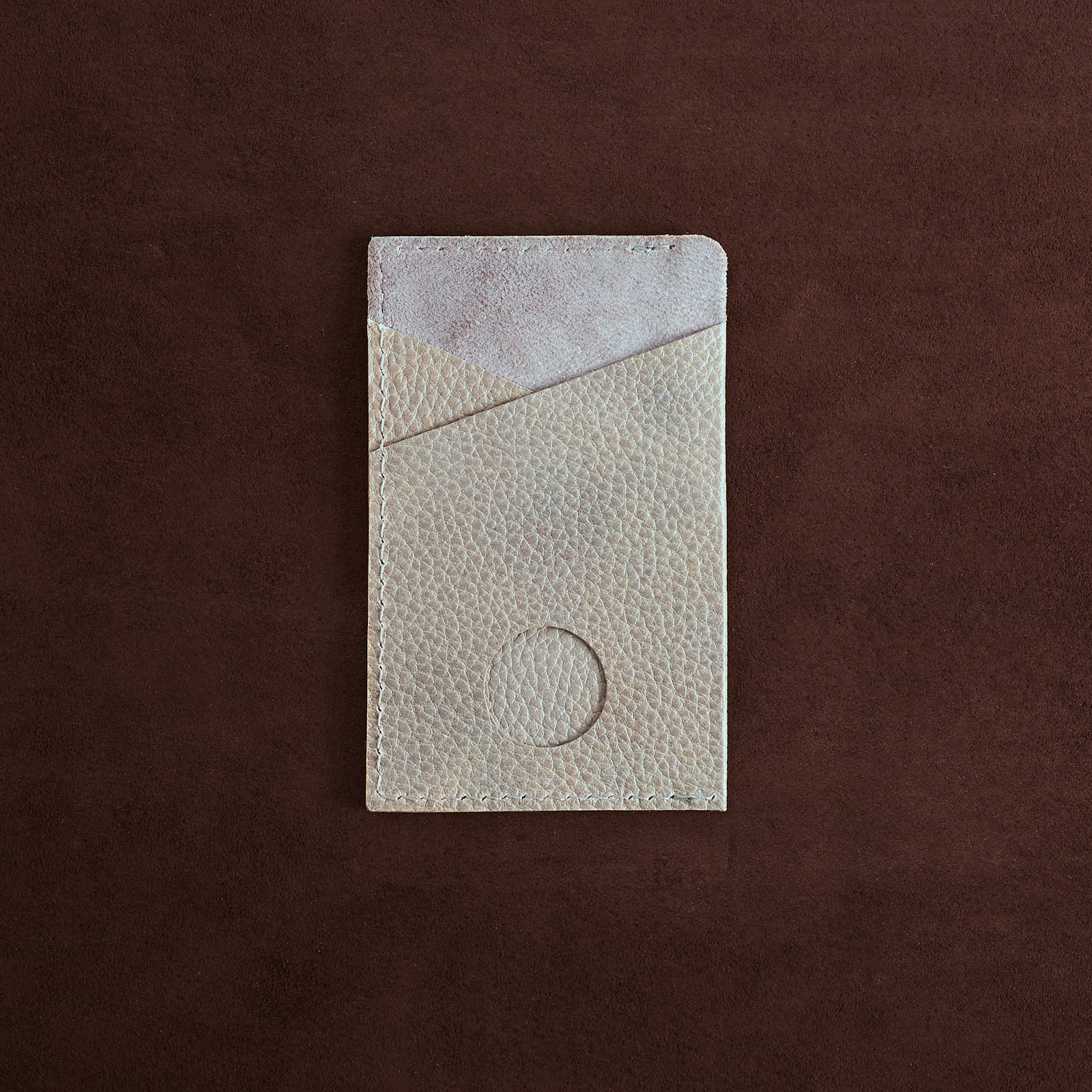 Front Cover. Card Holder Wallet Grey by Capra Leather