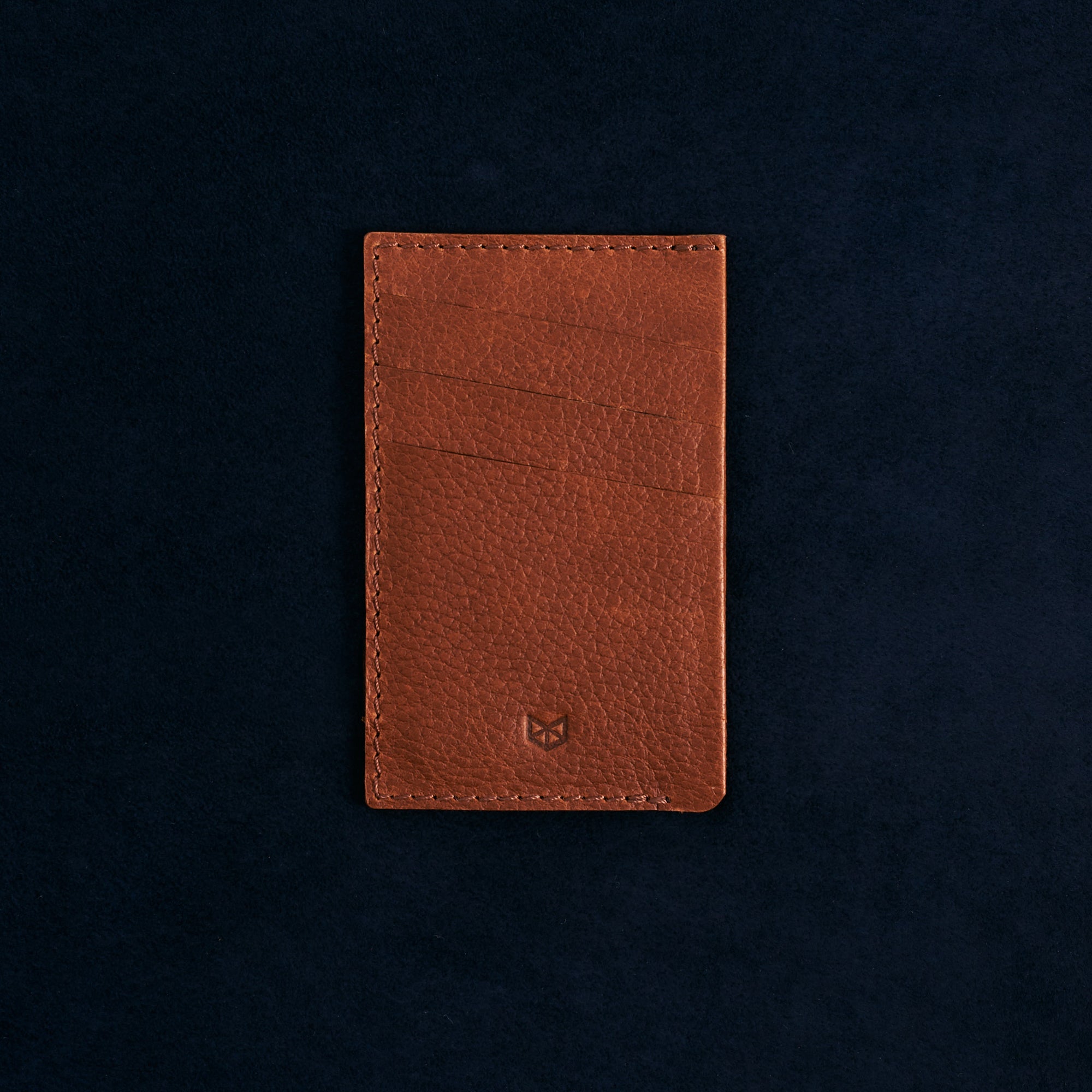 Front. Card Holder Wallet Tan by Capra Leather
